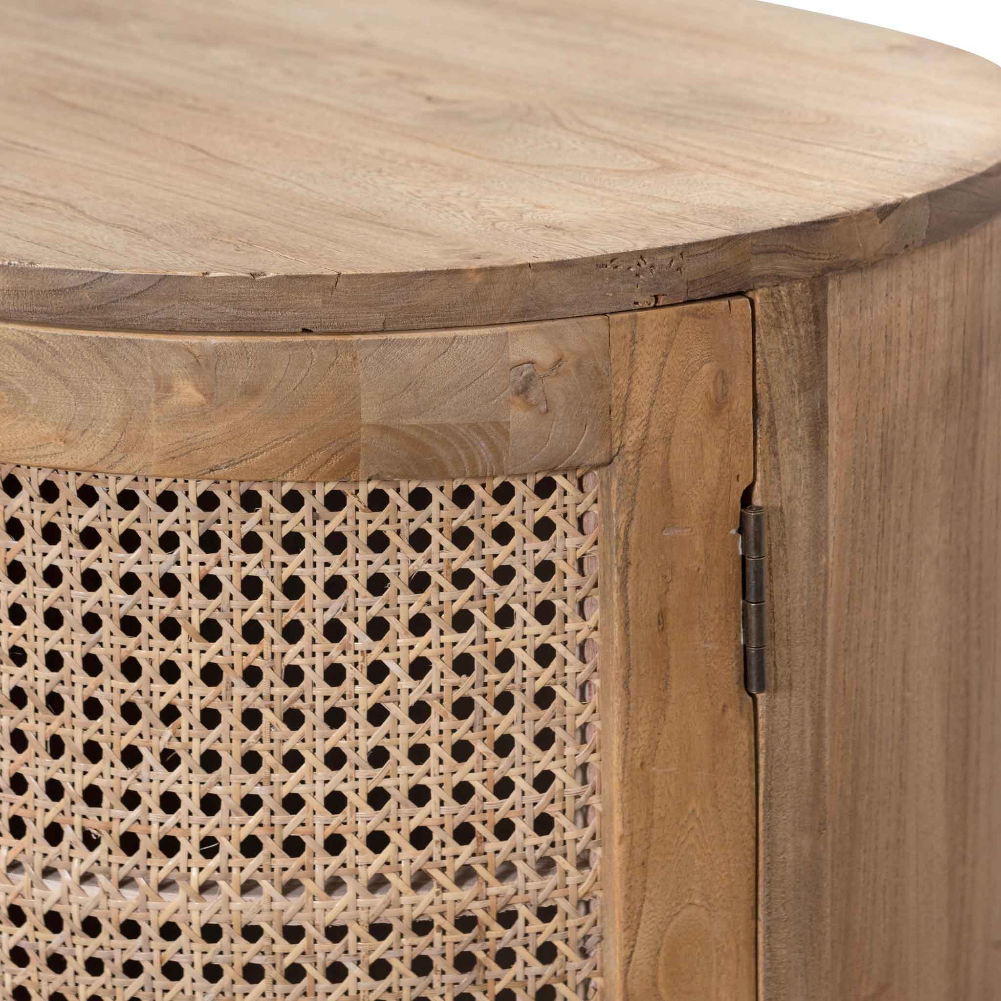 Obrien 2.1m Sideboard Unit - Natural with Rattan Doors