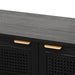 1.7m ELM Black Entertainment TV - Natural Rattan Door - image 4