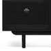 1.7m ELM Black Entertainment TV - Natural Rattan Door - image 6