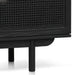 1.7m ELM Black Entertainment TV - Natural Rattan Door - image 8