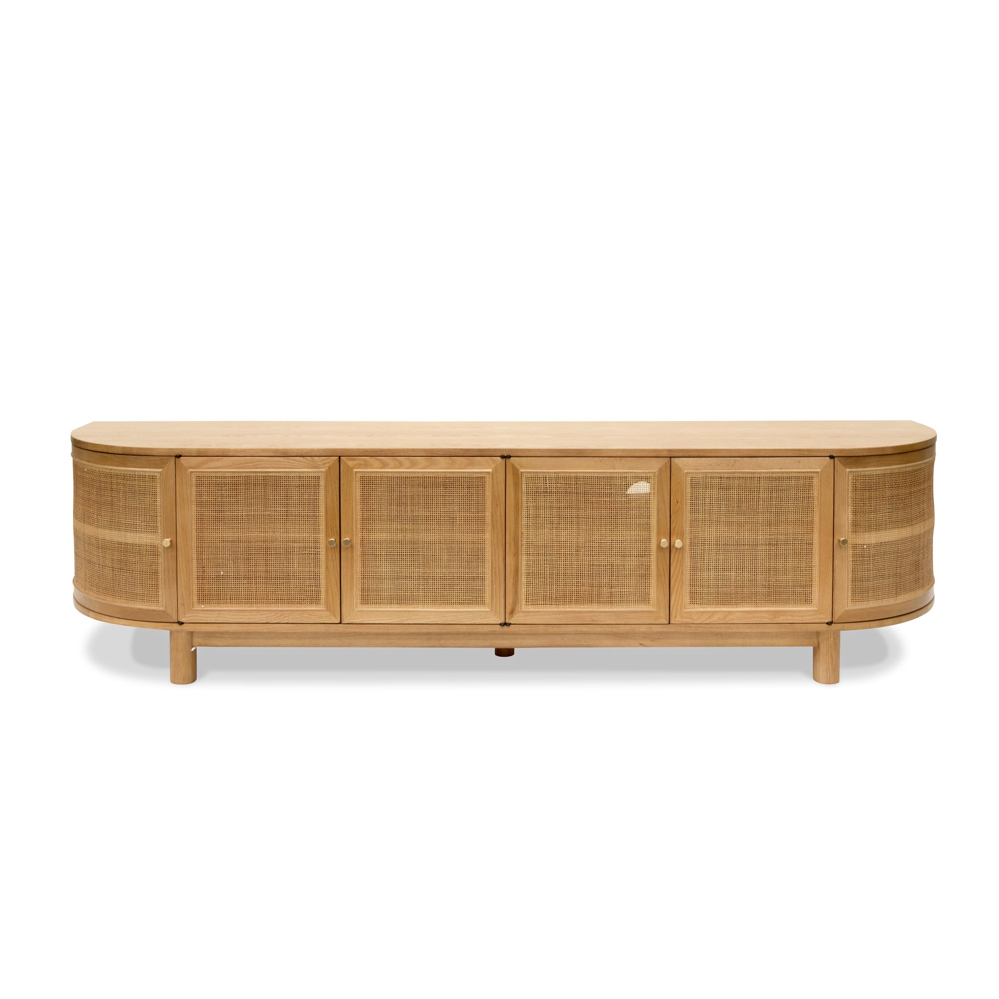 CTV8192-NI 2.2m Rattan Doors TV Entertainment unit - Natural