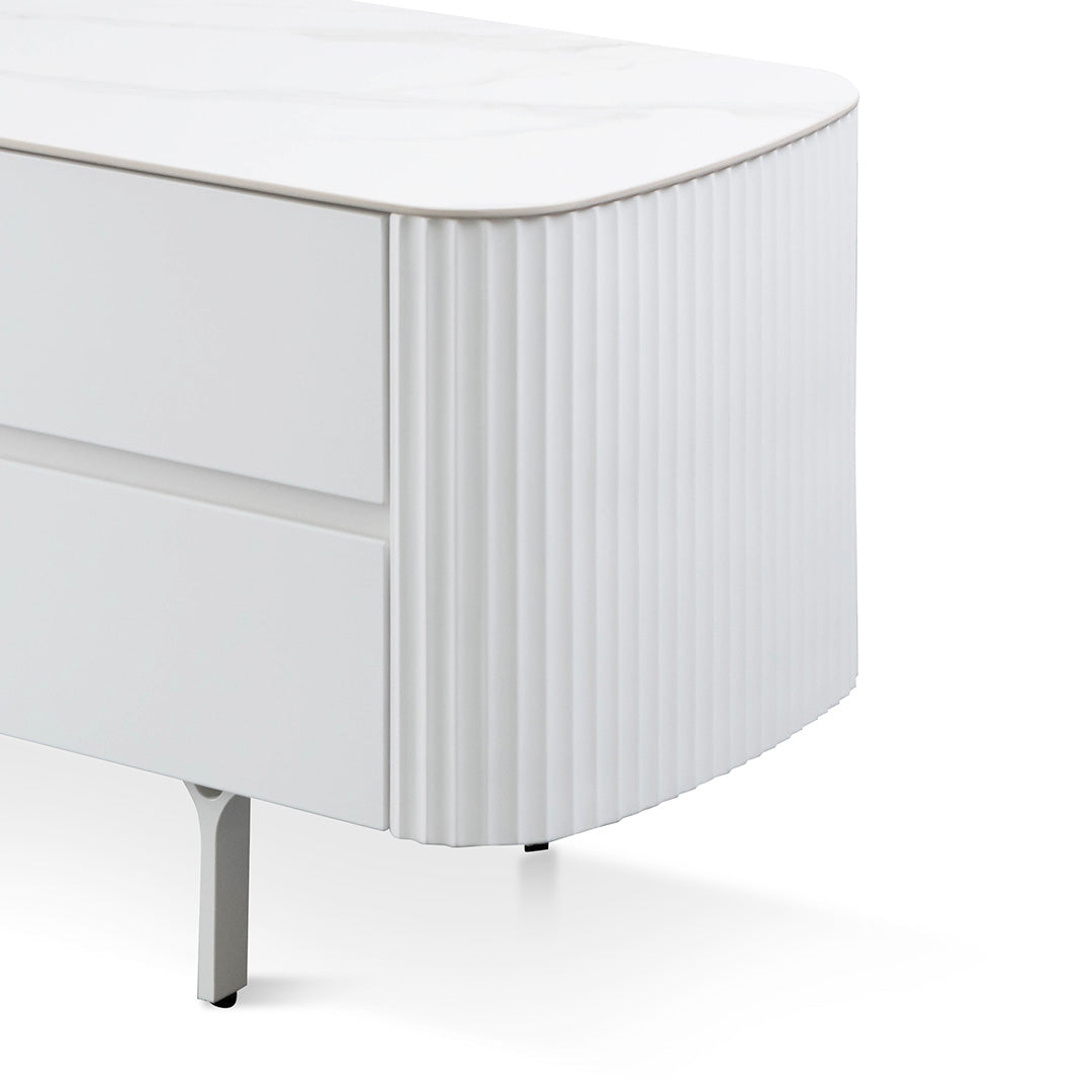 1.8m Entertainment TV Unit - White - image 10