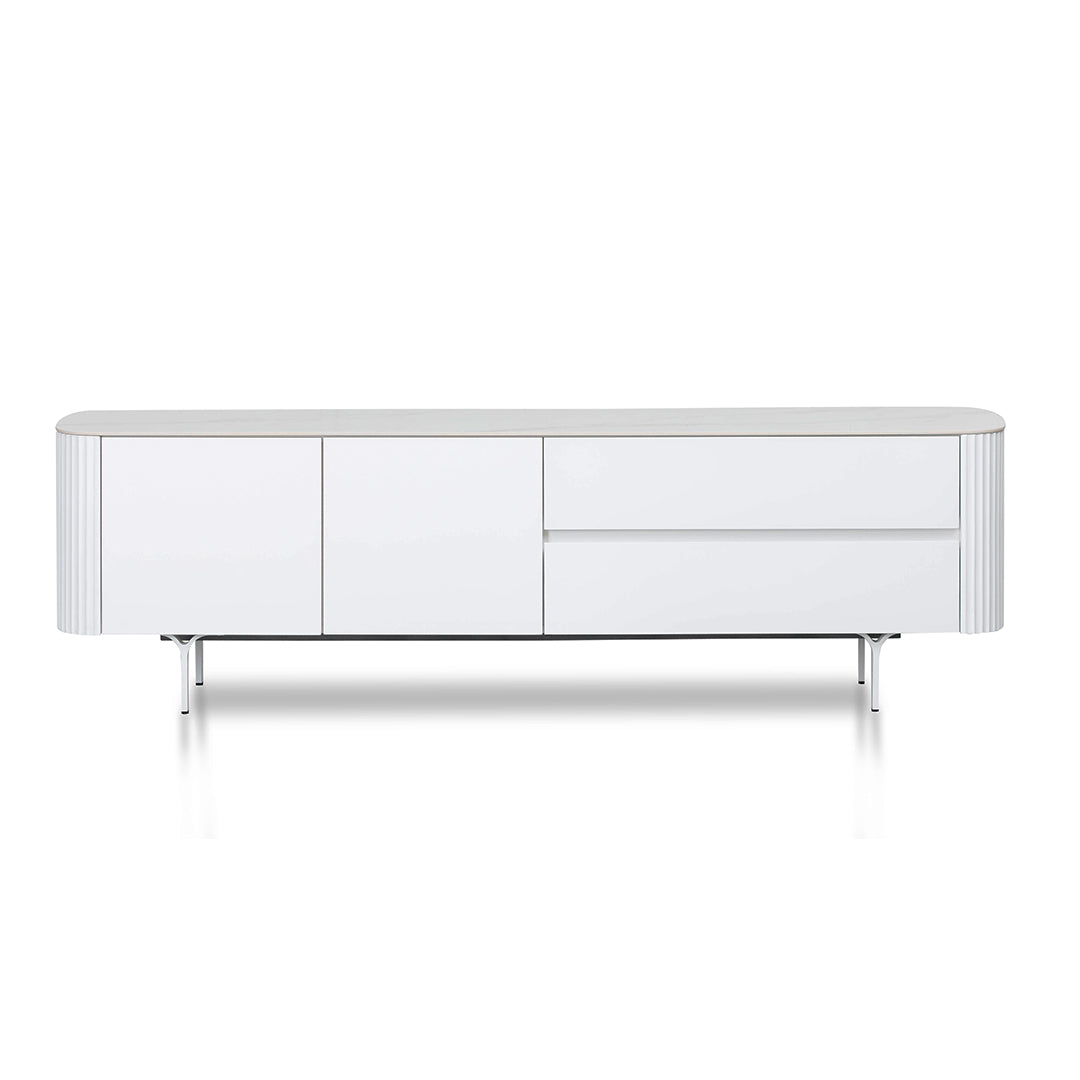 1.8m Entertainment TV Unit White