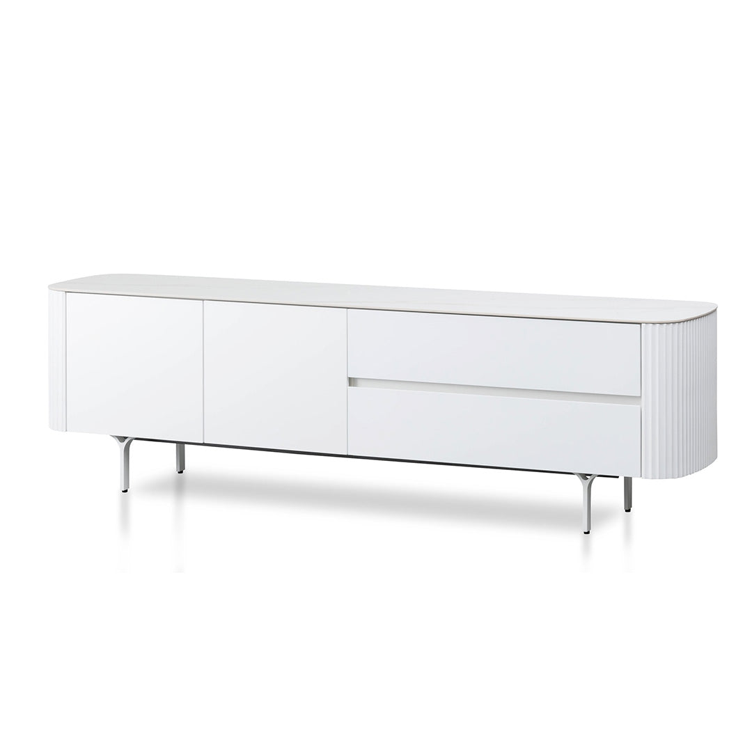 1.8m Entertainment TV Unit White