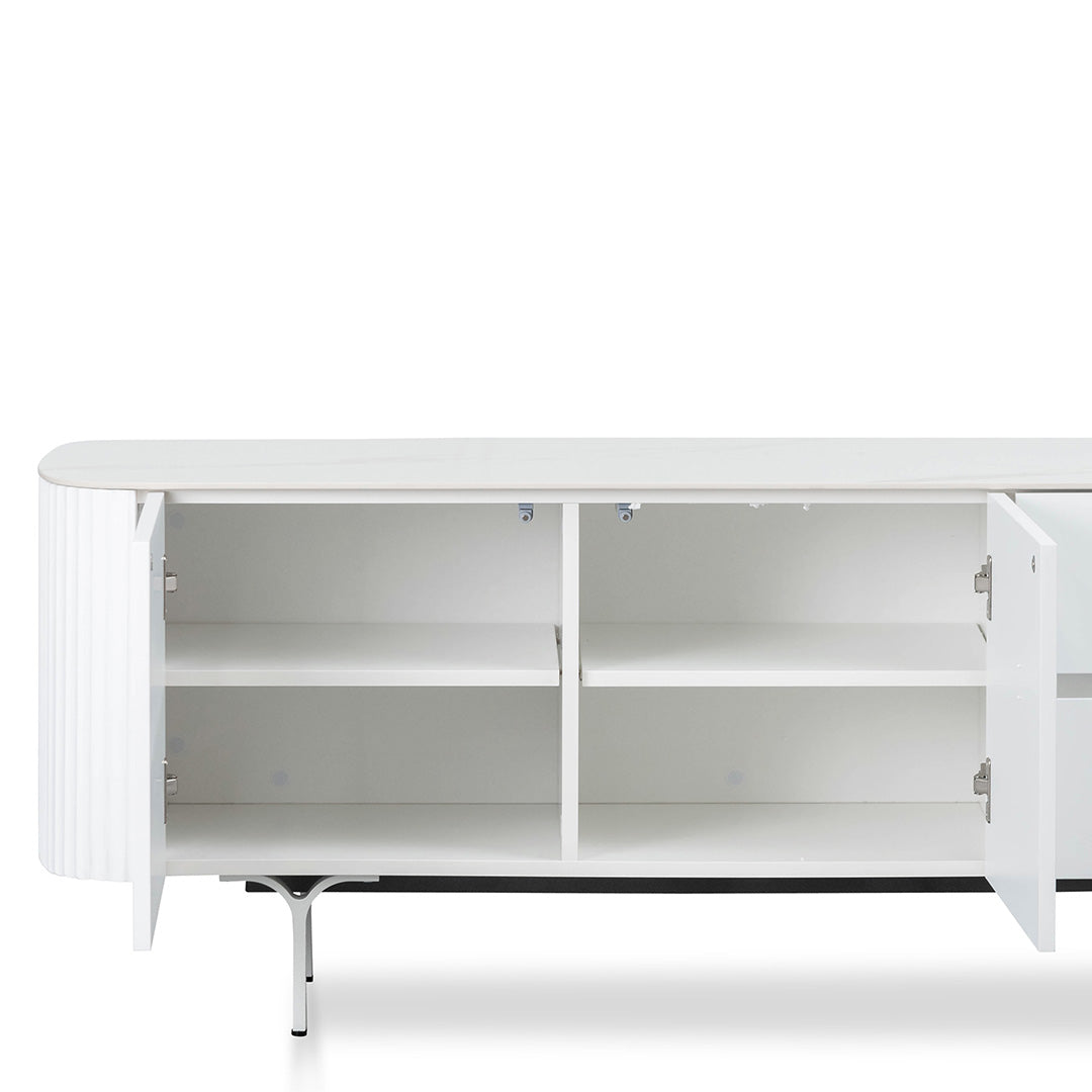 1.8m Entertainment TV Unit - White - image 3