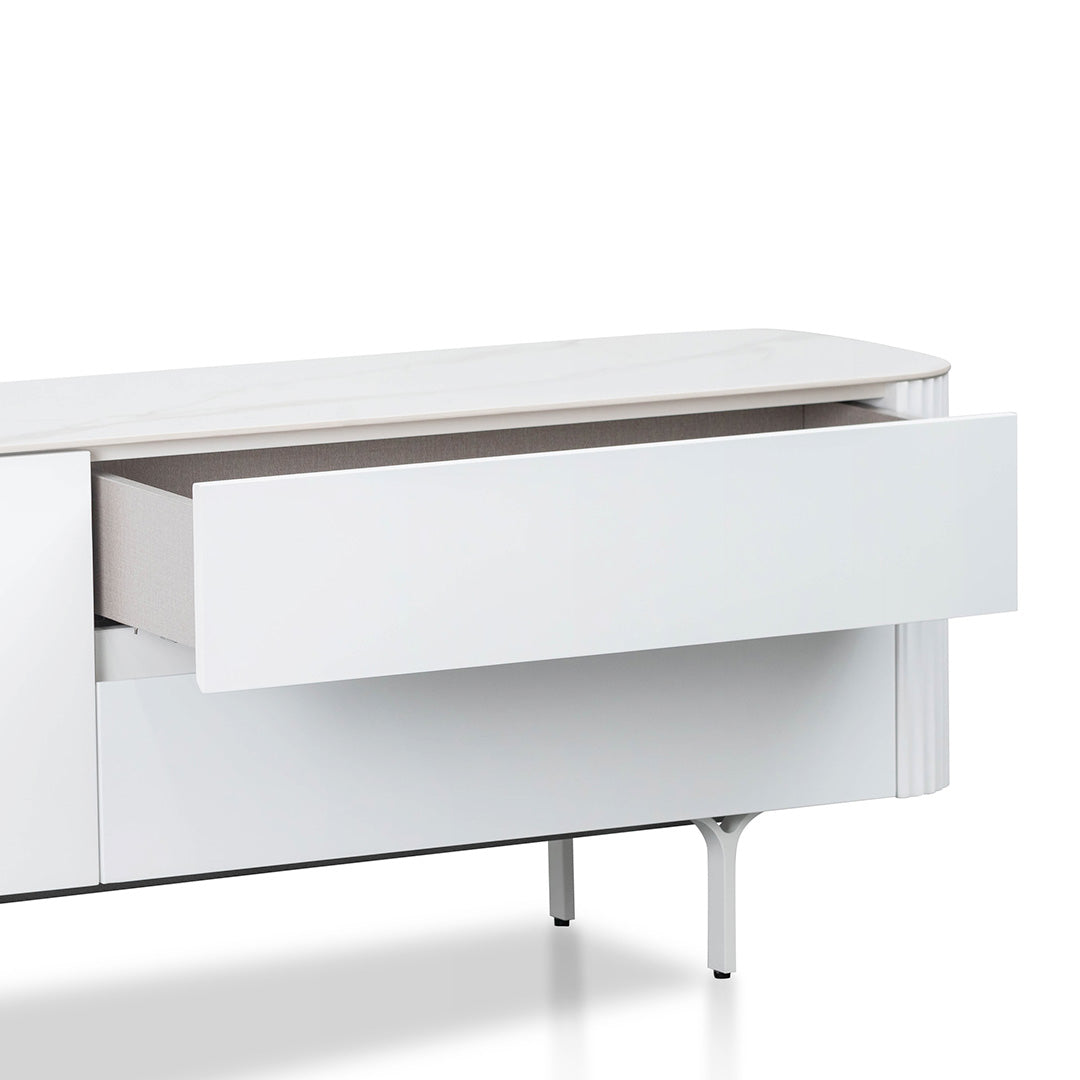 1.8m Entertainment TV Unit - White - image 4
