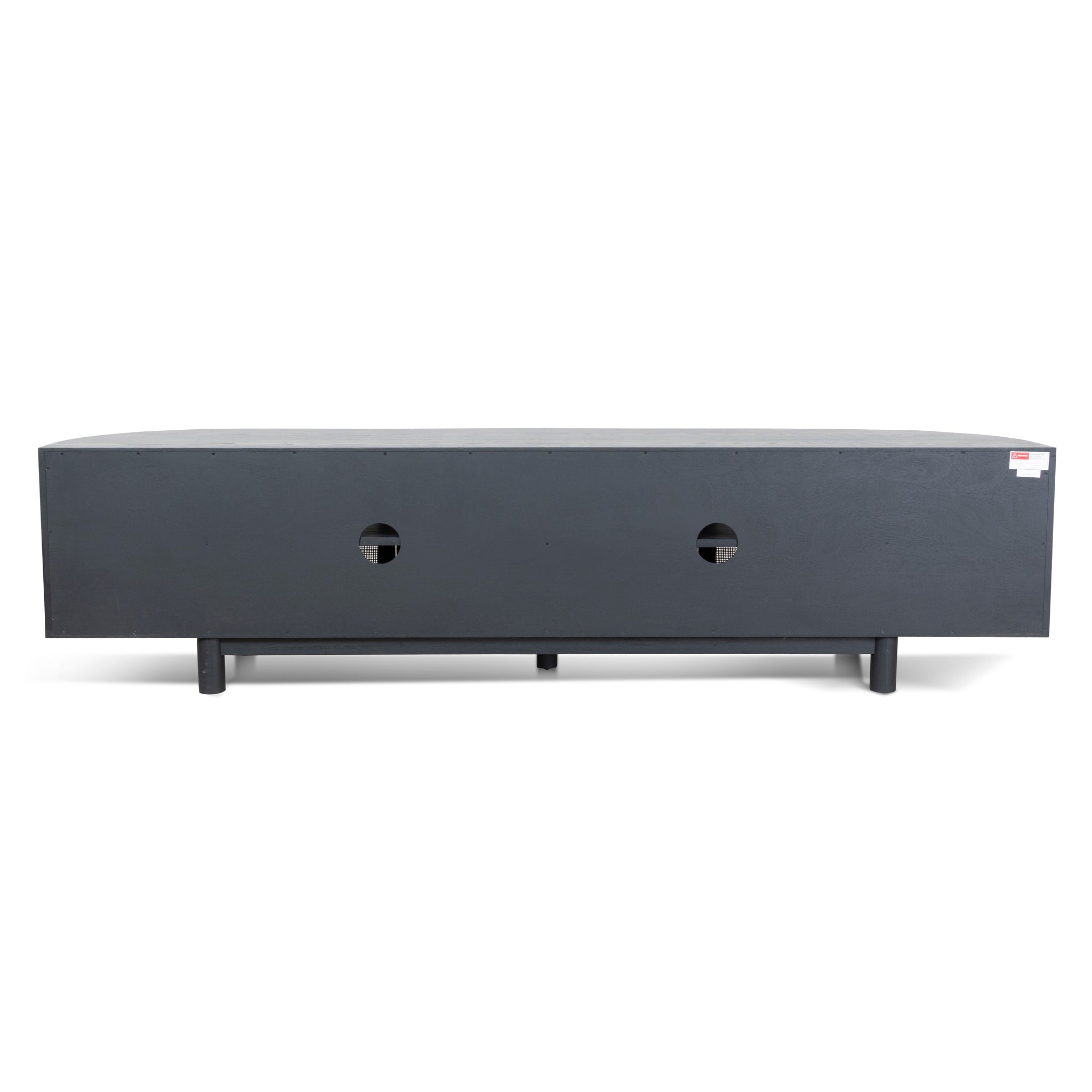 CTV8290-NI 2.2m Rattan Doors TV Entertainment unit - Full Black