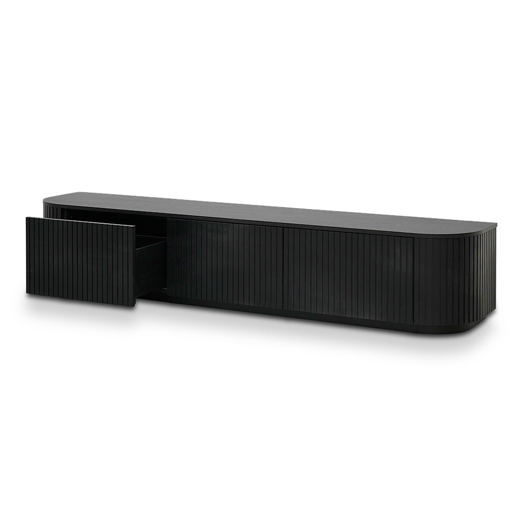 CTV8309-CN 2.4m TV Unit - Full Black Oak