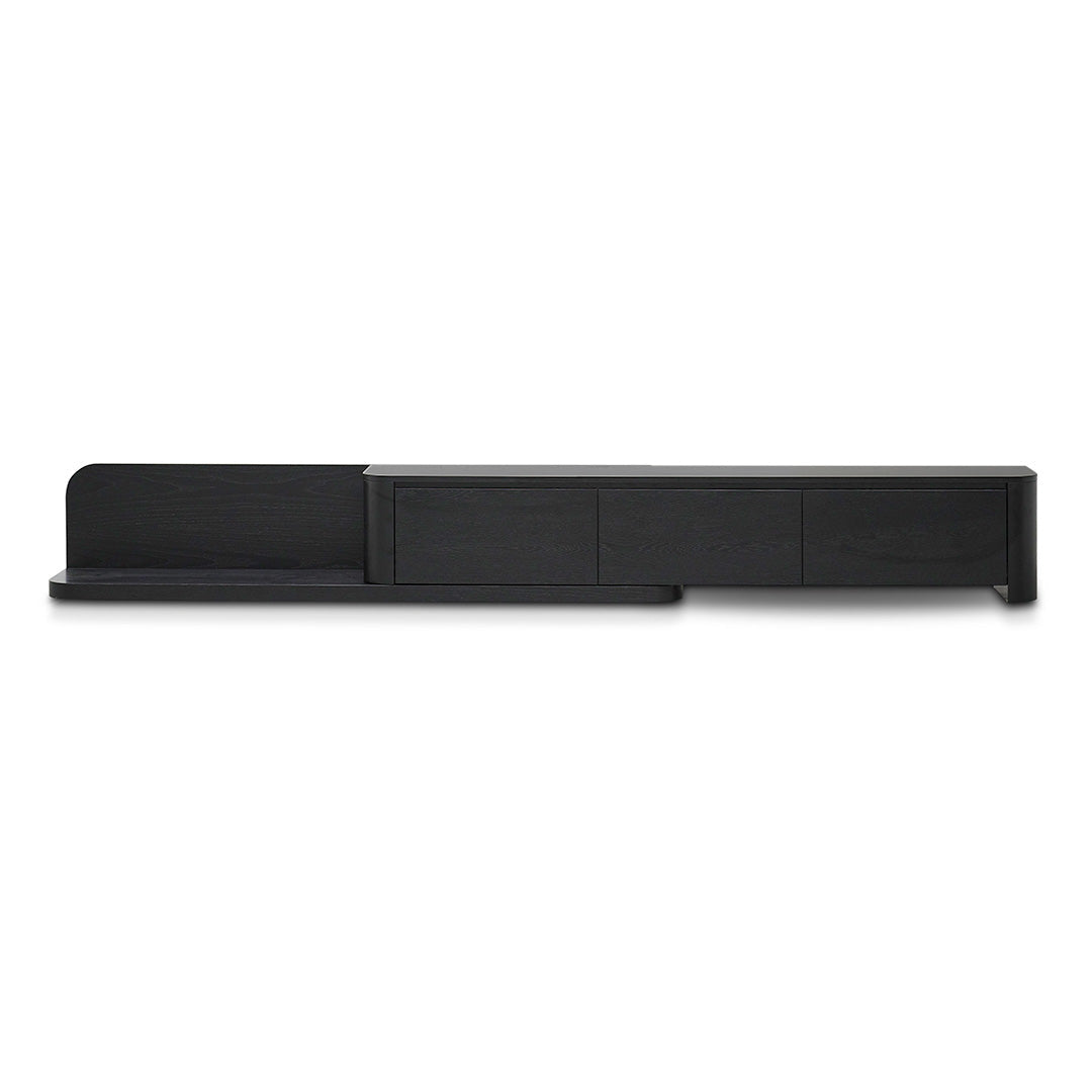 Expandable TV Entertainment Unit - Full Black Oak