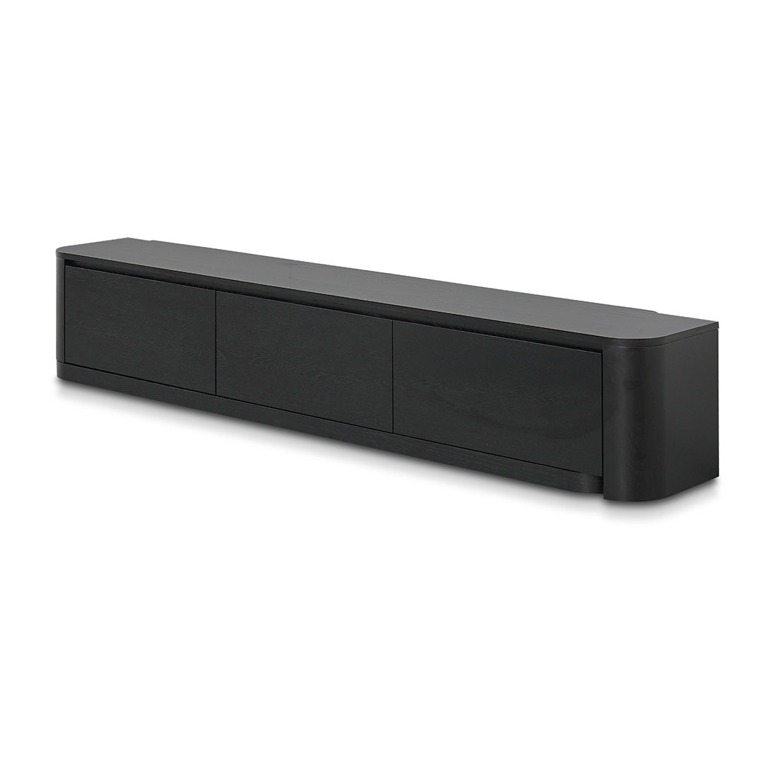 Expandable TV Entertainment Unit - Full Black Oak