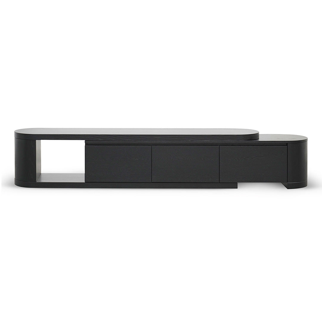 CTV8486-CN Extendable TV Entertainment Unit - Full Black Oak