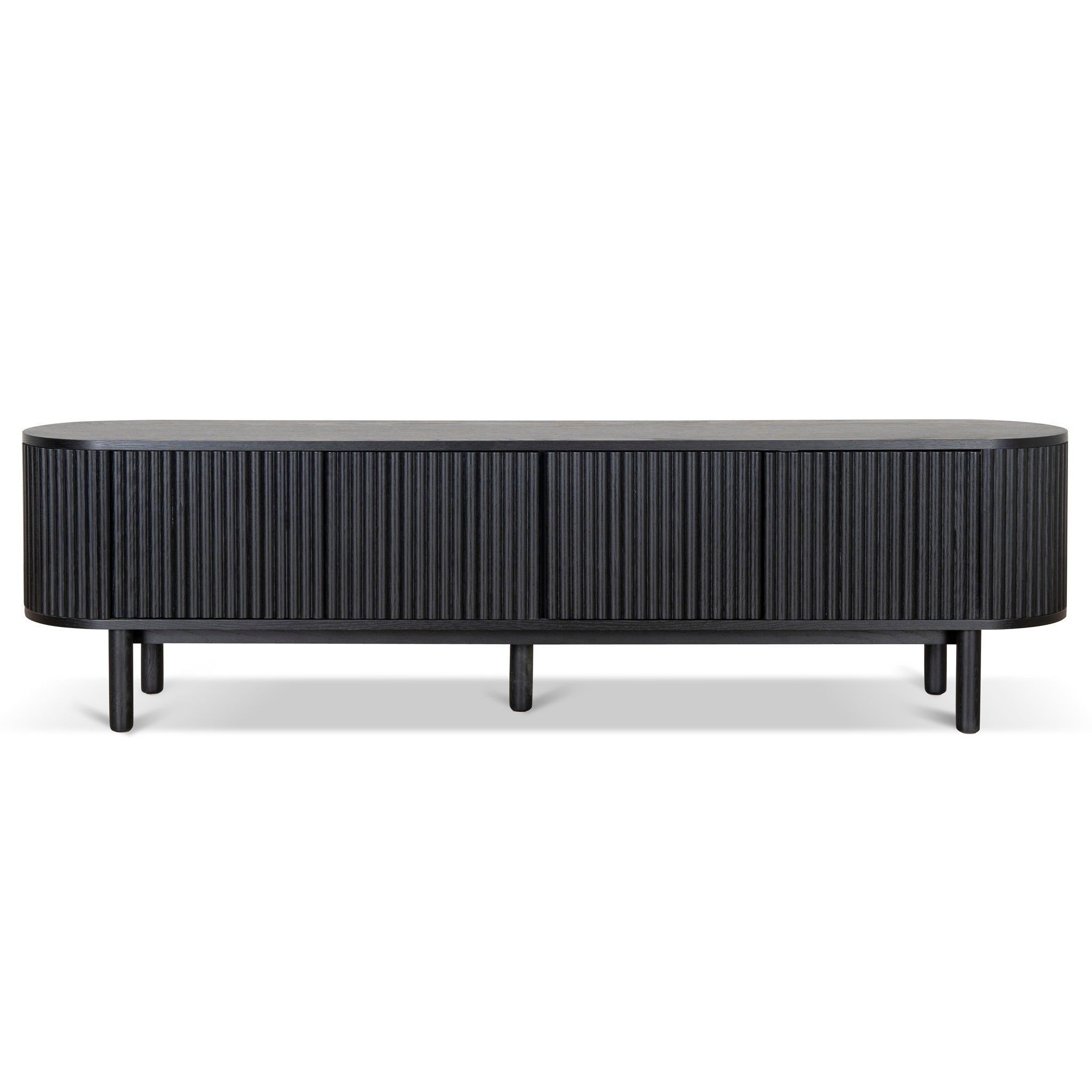 2m TV Entertainment Unit - Full Black - image 2