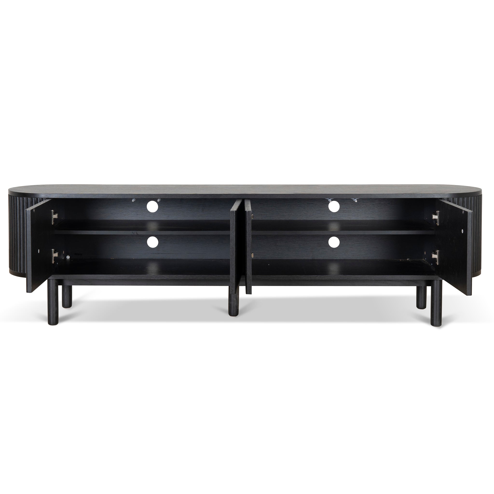 2m TV Entertainment Unit - Full Black - image 3