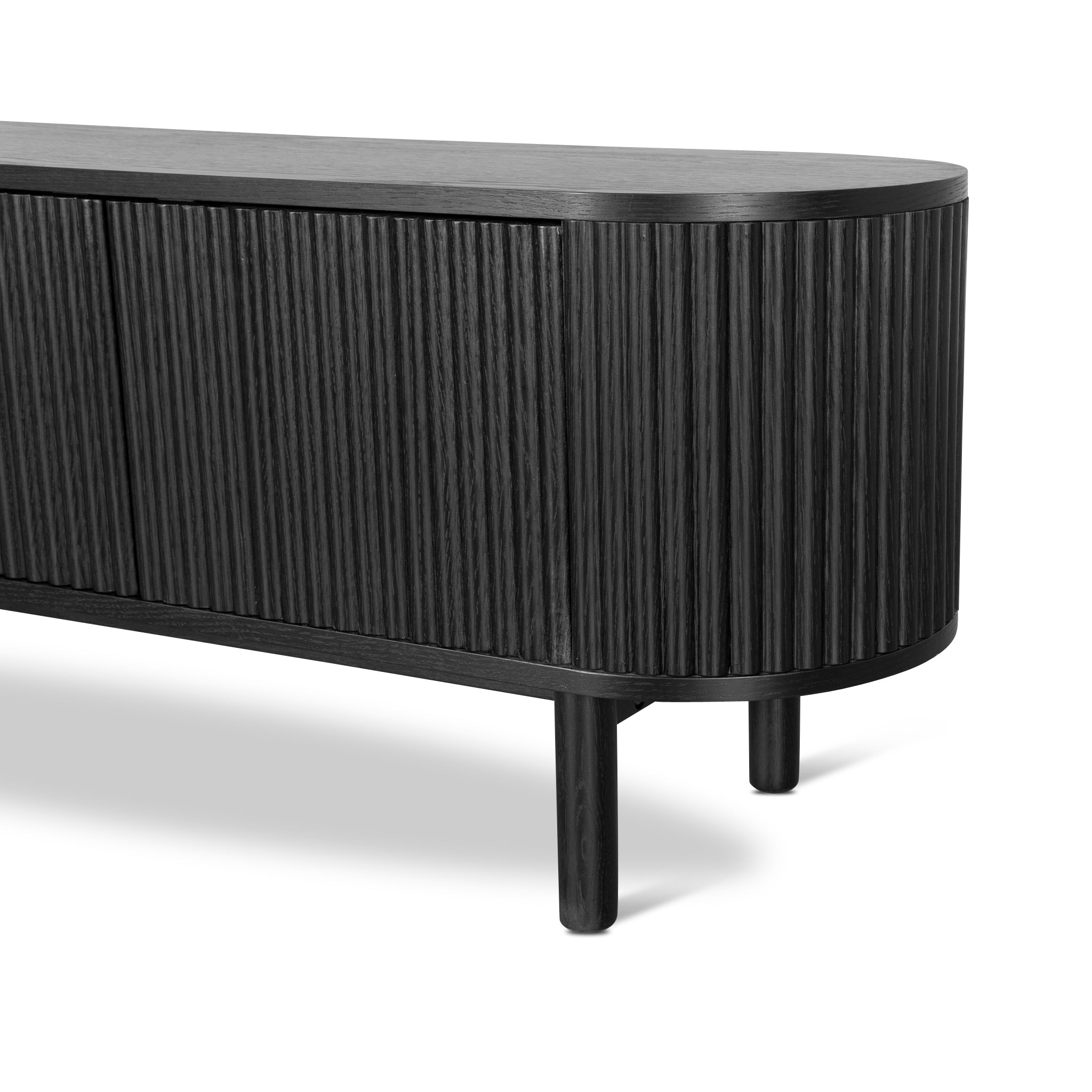 2m TV Entertainment Unit - Full Black - image 8