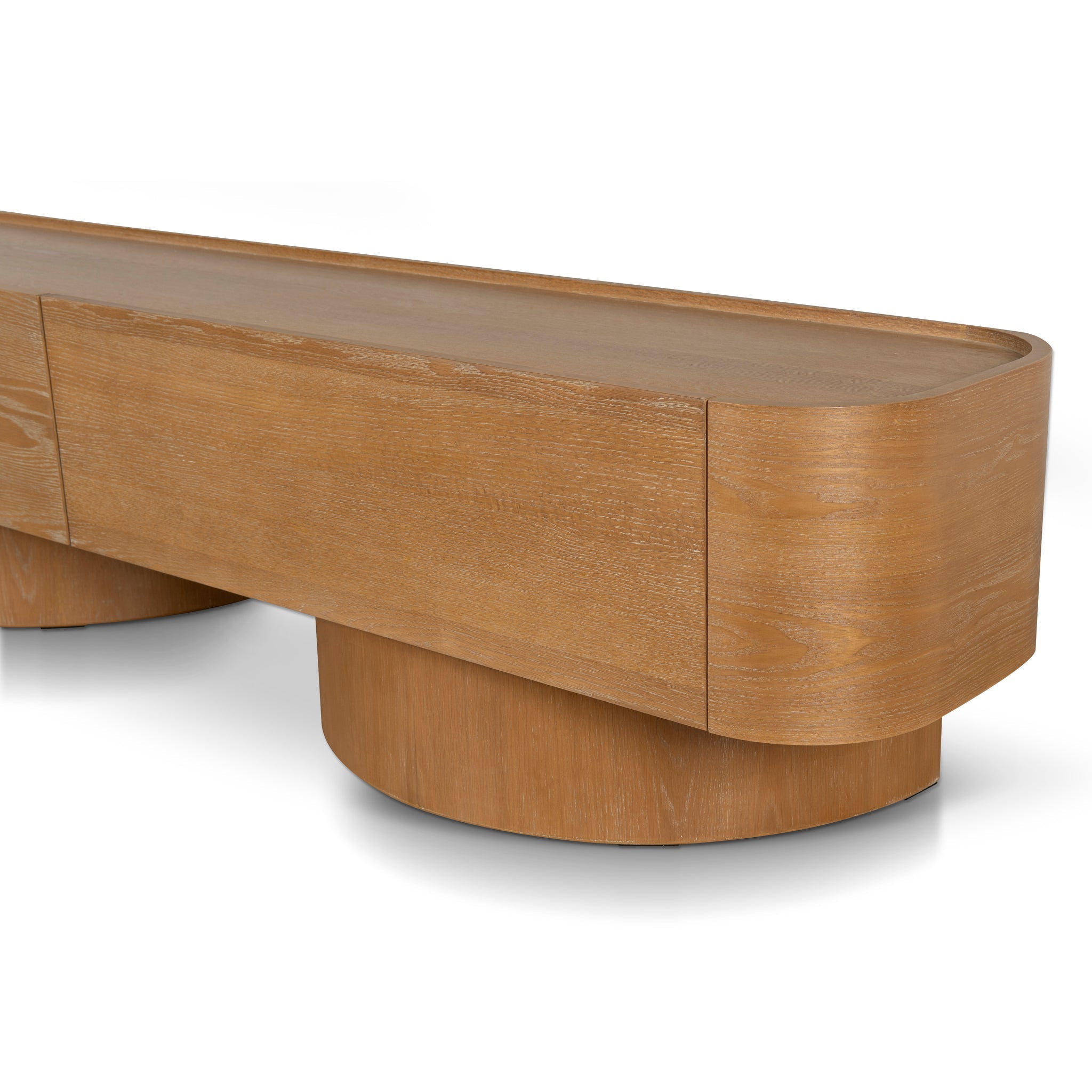2.2m TV Entertainment Unit - Dusty Oak - image 4