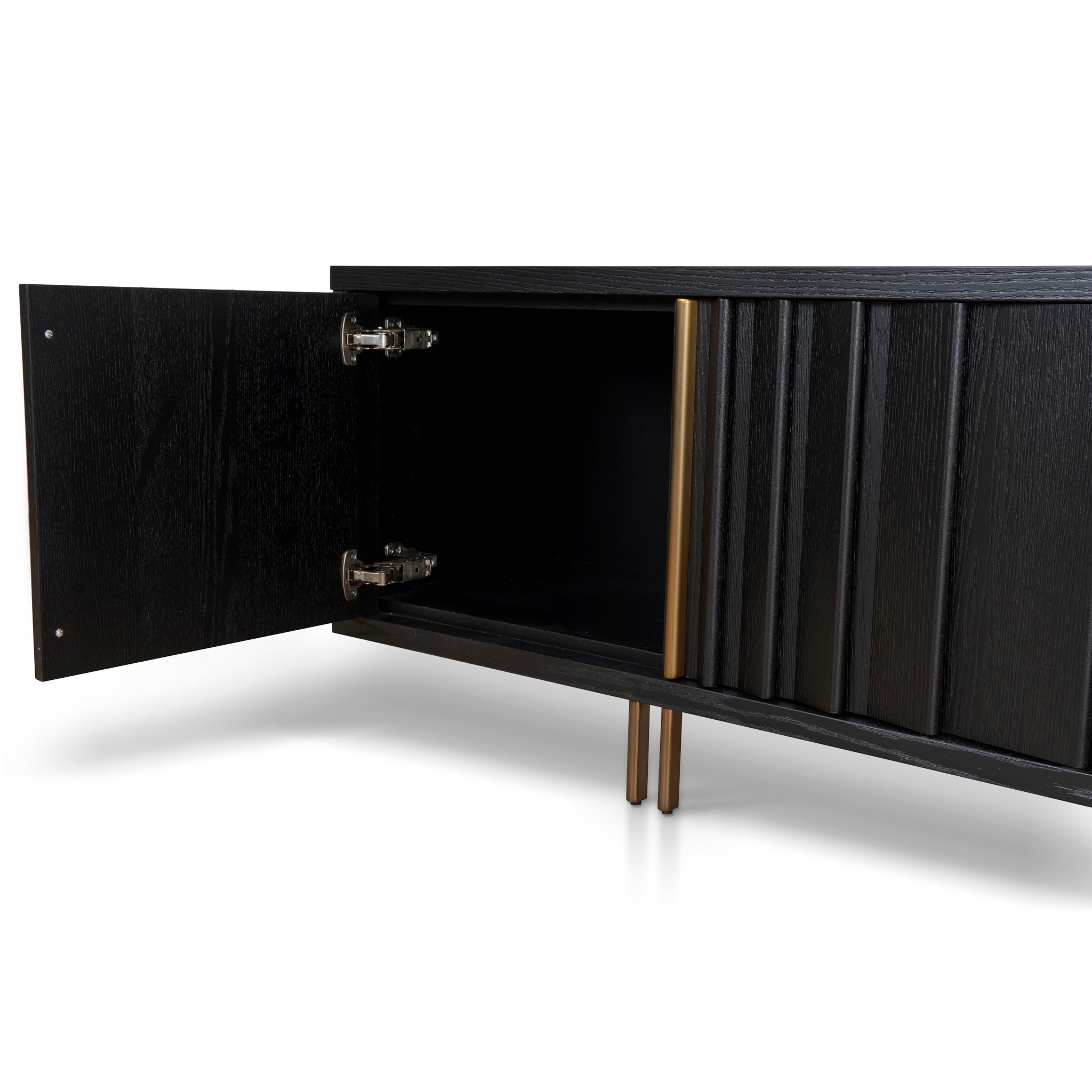 2m TV Entertainment Unit - Textured Espresso Black - image 8