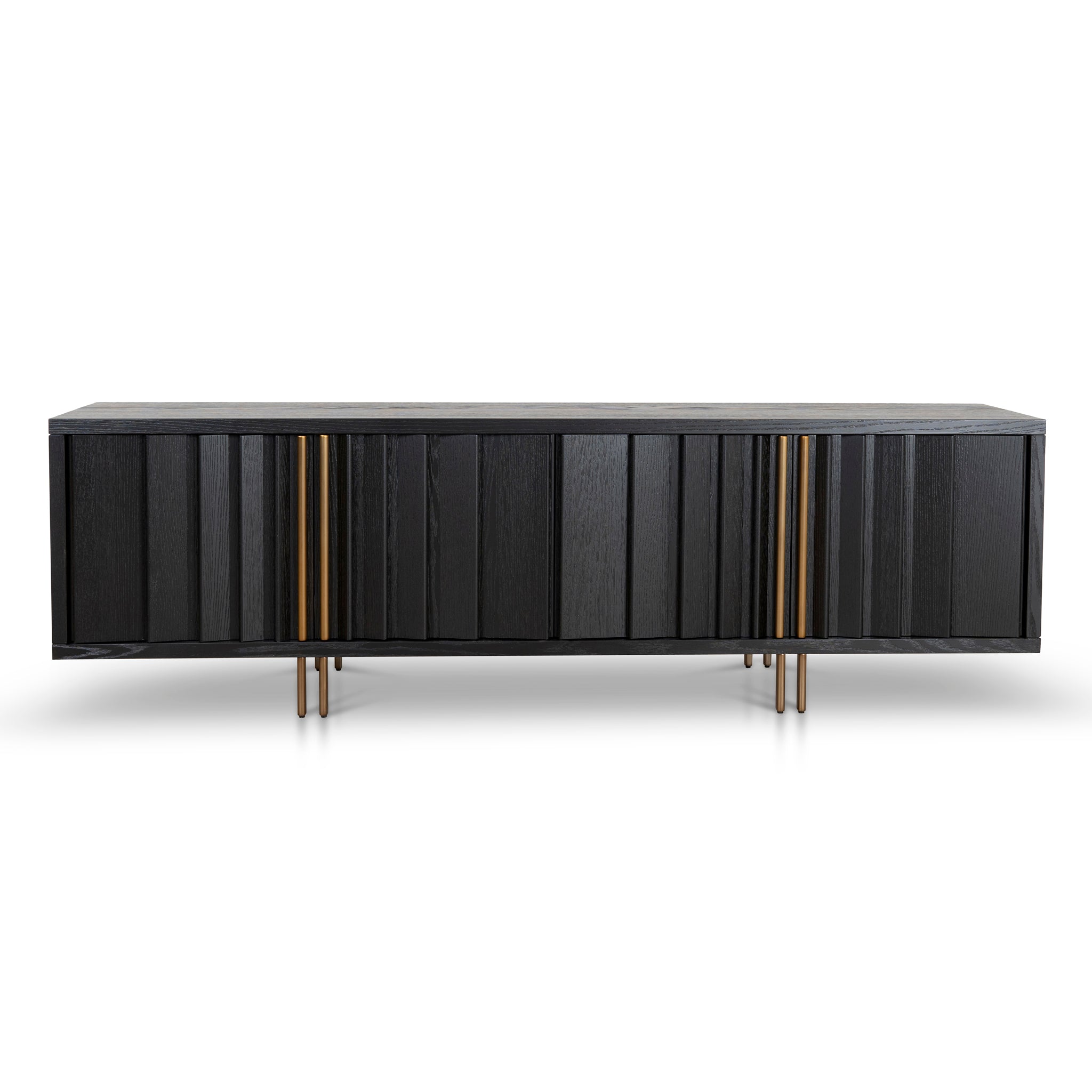 2m TV Entertainment Unit - Textured Espresso Black - Roshan