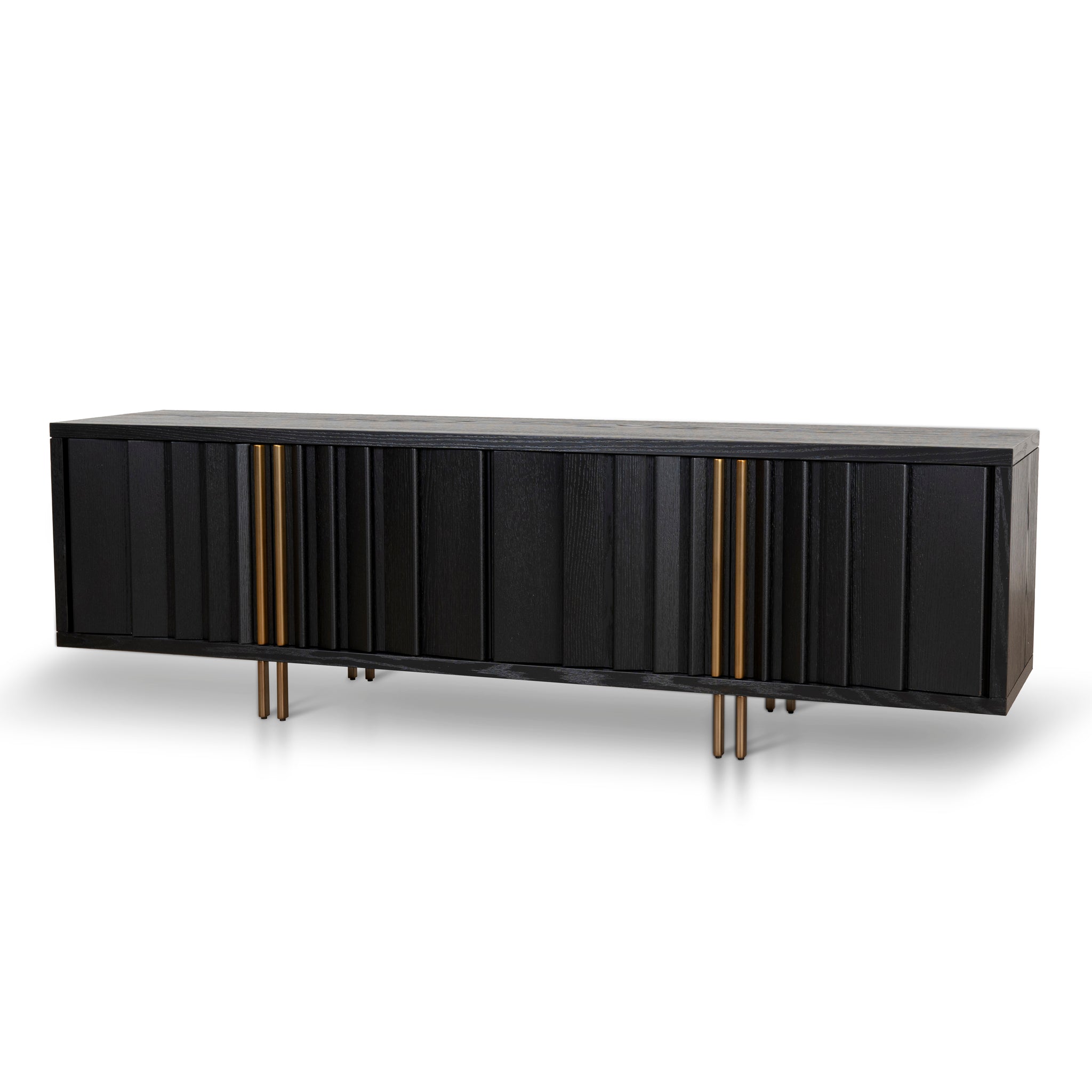 2m TV Entertainment Unit - Textured Espresso Black - Roshan