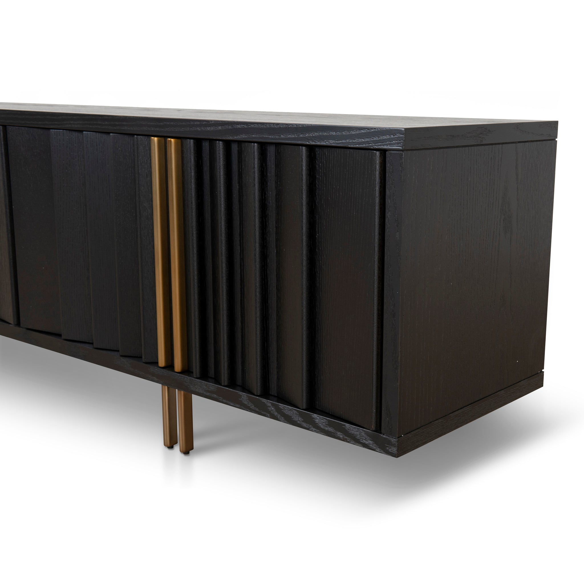 2m TV Entertainment Unit - Textured Espresso Black - image 9