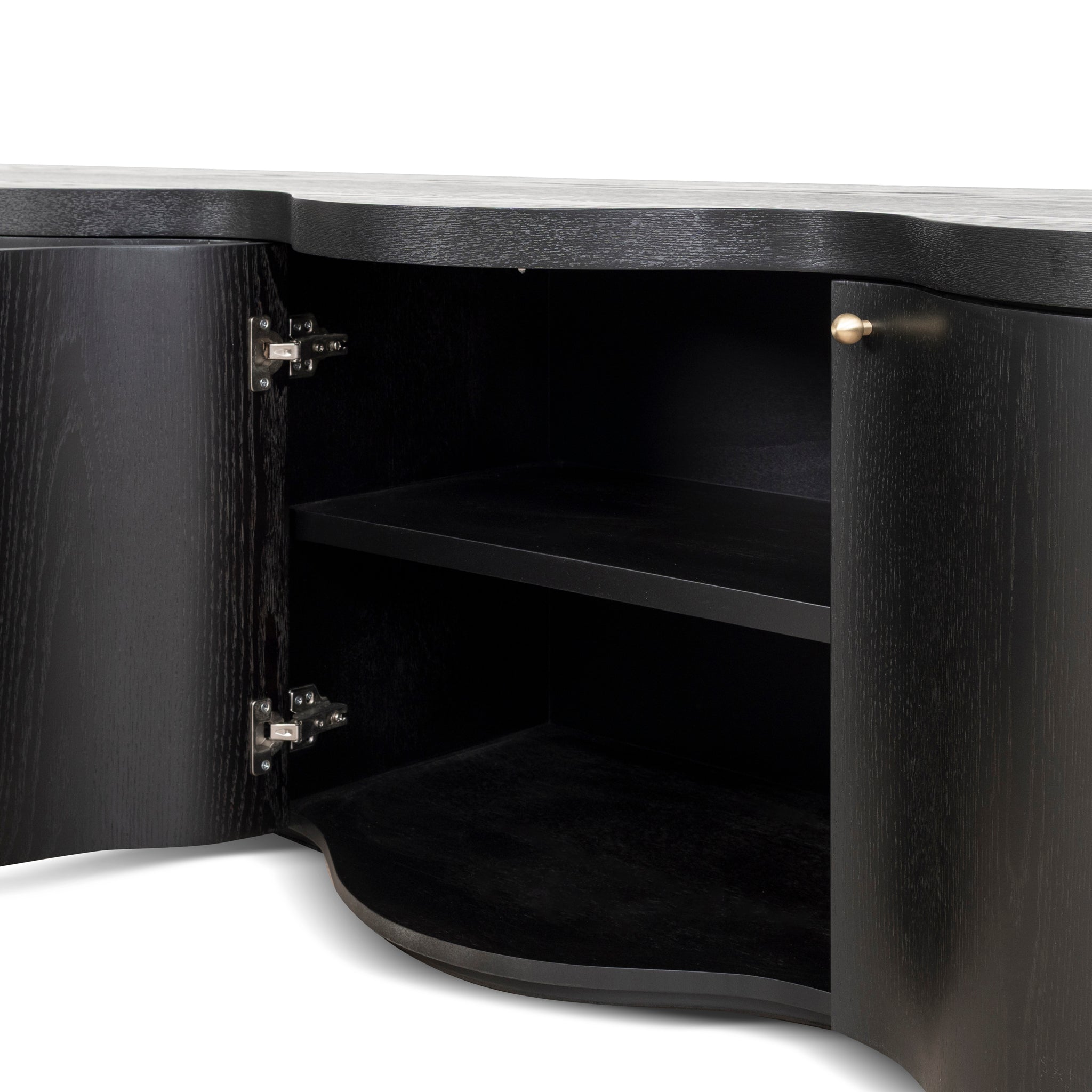 2.15m TV Entertainment Unit - Textured Espresso Black - image 8