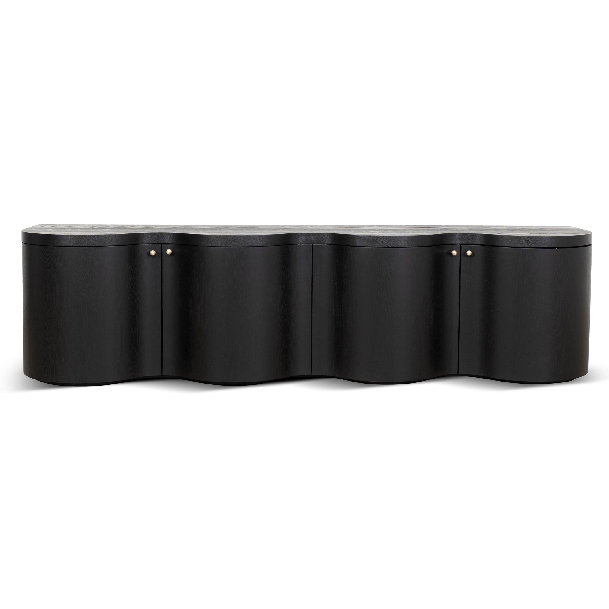 2.15m TV Entertainment Unit - Textured Espresso Black - image 2