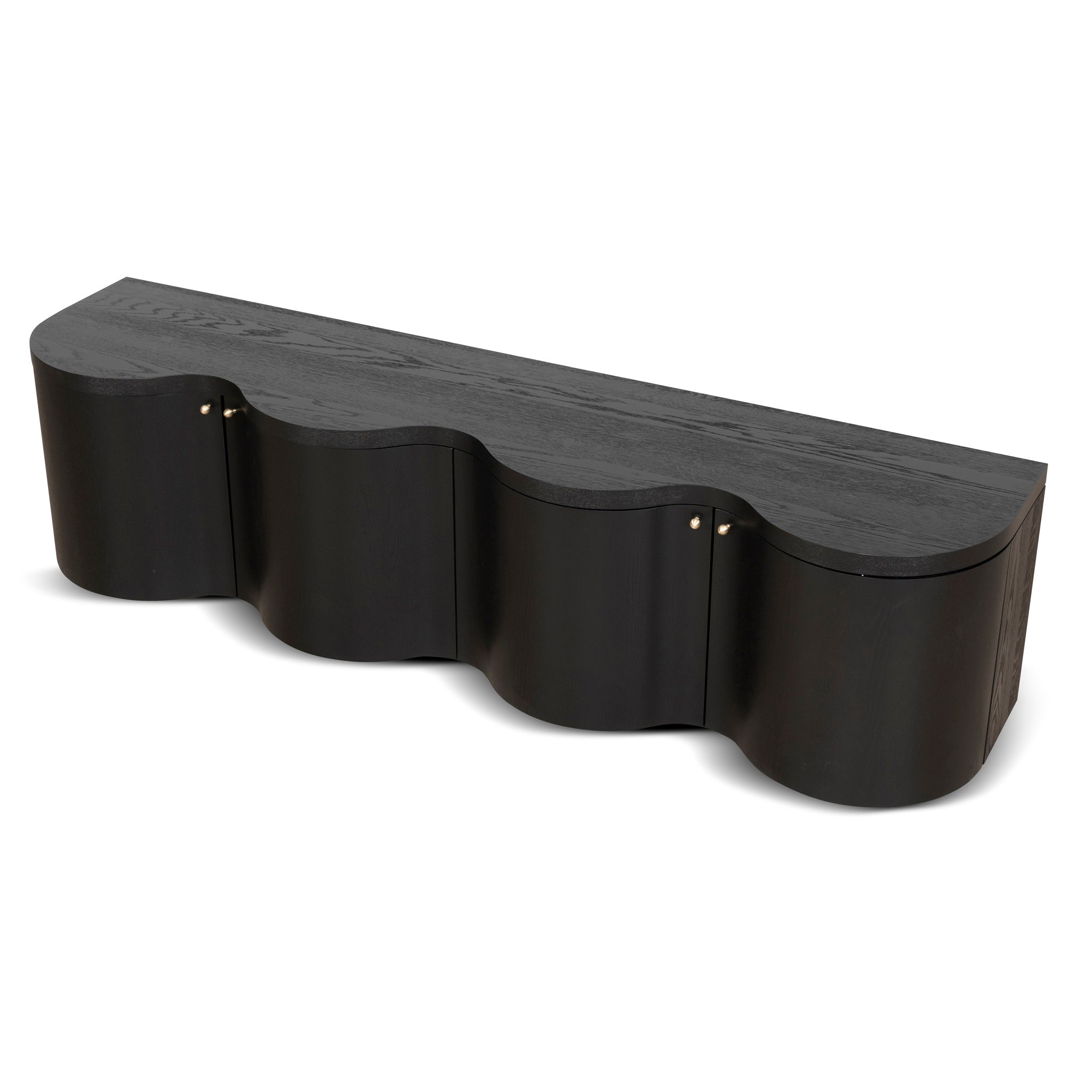 2.15m TV Entertainment Unit - Textured Espresso Black - image 4