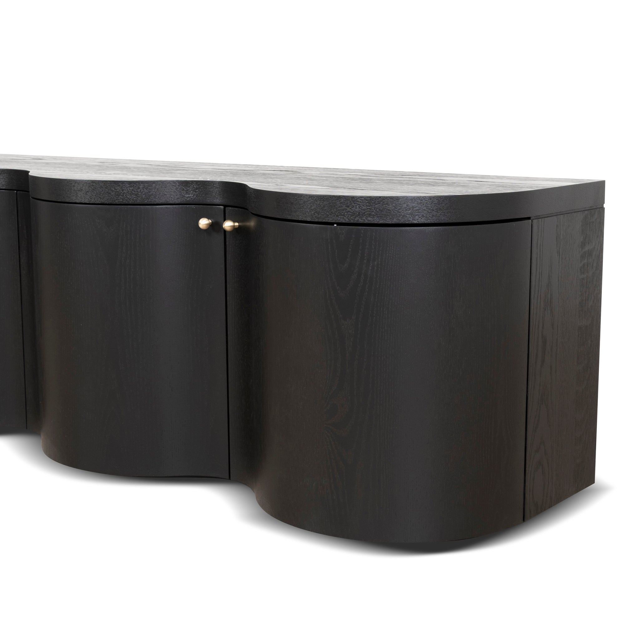 2.15m TV Entertainment Unit - Textured Espresso Black - image 9