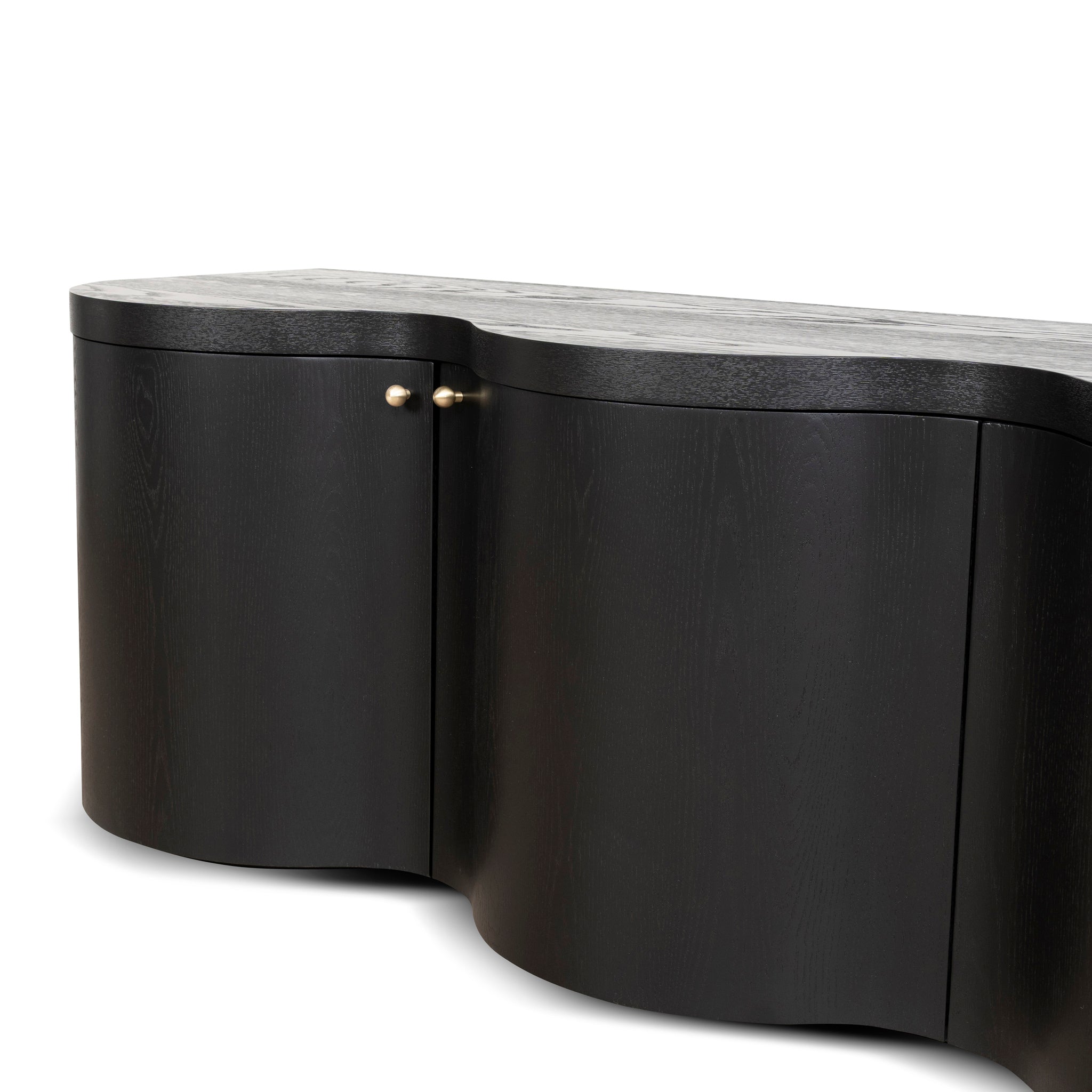 2.15m TV Entertainment Unit - Textured Espresso Black - image 7