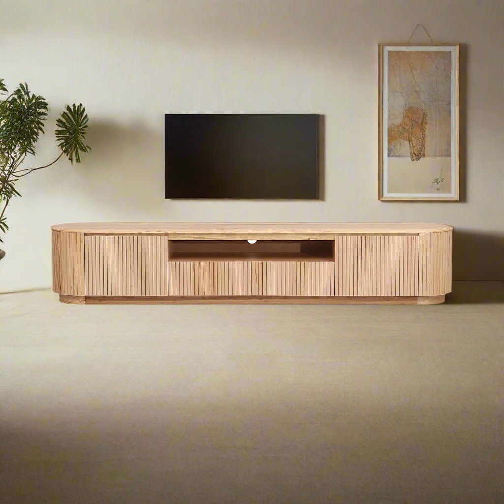 2.4m TV Entertainment Unit – Natural Ash