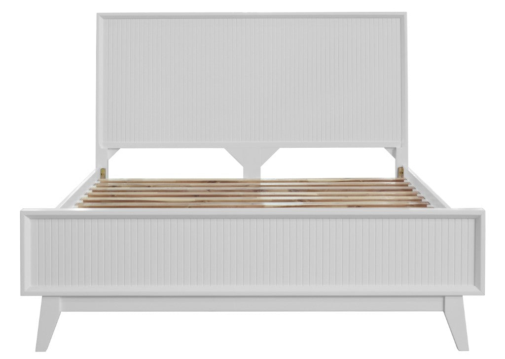 Tallong Solid Timber King Bed - White