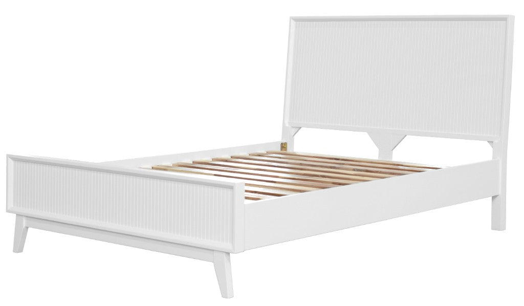 Tallong Solid Timber King Bed - White