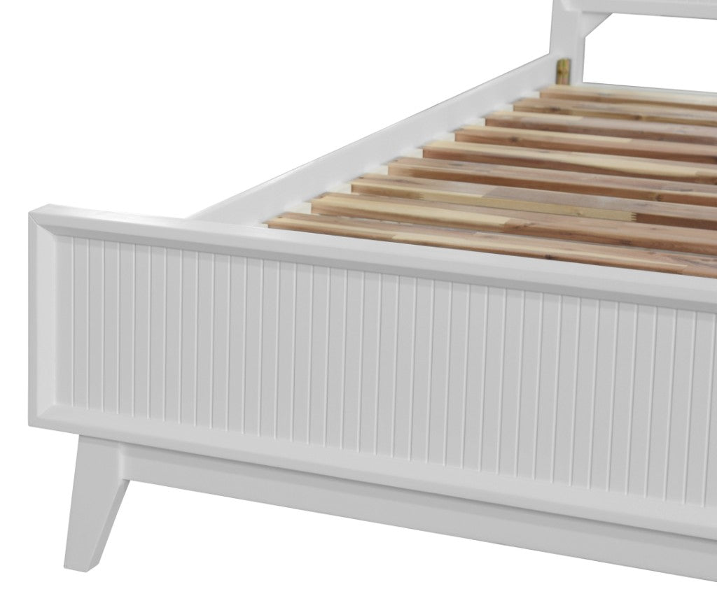 Tallong Solid Timber King Bed - White