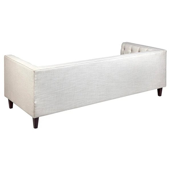 Tuxedo 3 Seater Tufted Sofa - Natural Linen