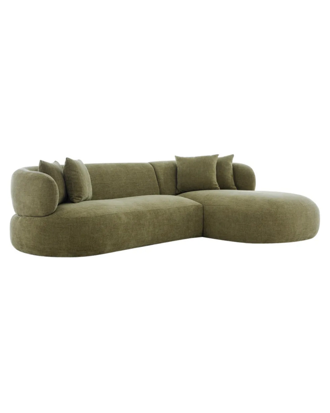 Greenwich Modular 3 Seater Sofa with Chaise - Sage Chenille