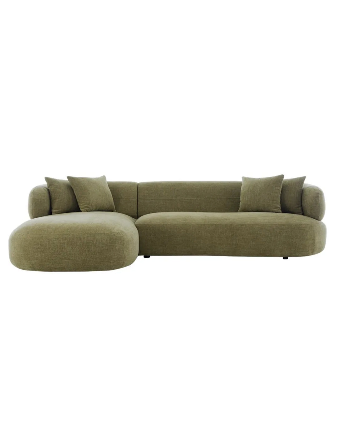 Greenwich Modular 3 Seater Sofa with Chaise - Sage Chenille