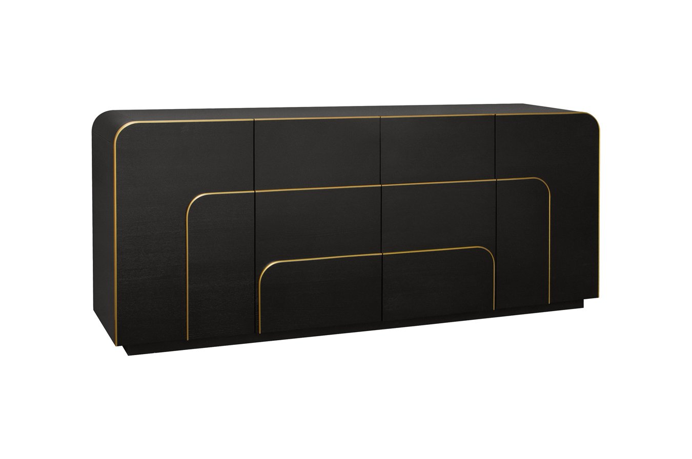 2m Buffet Unit - Textured Espresso Black