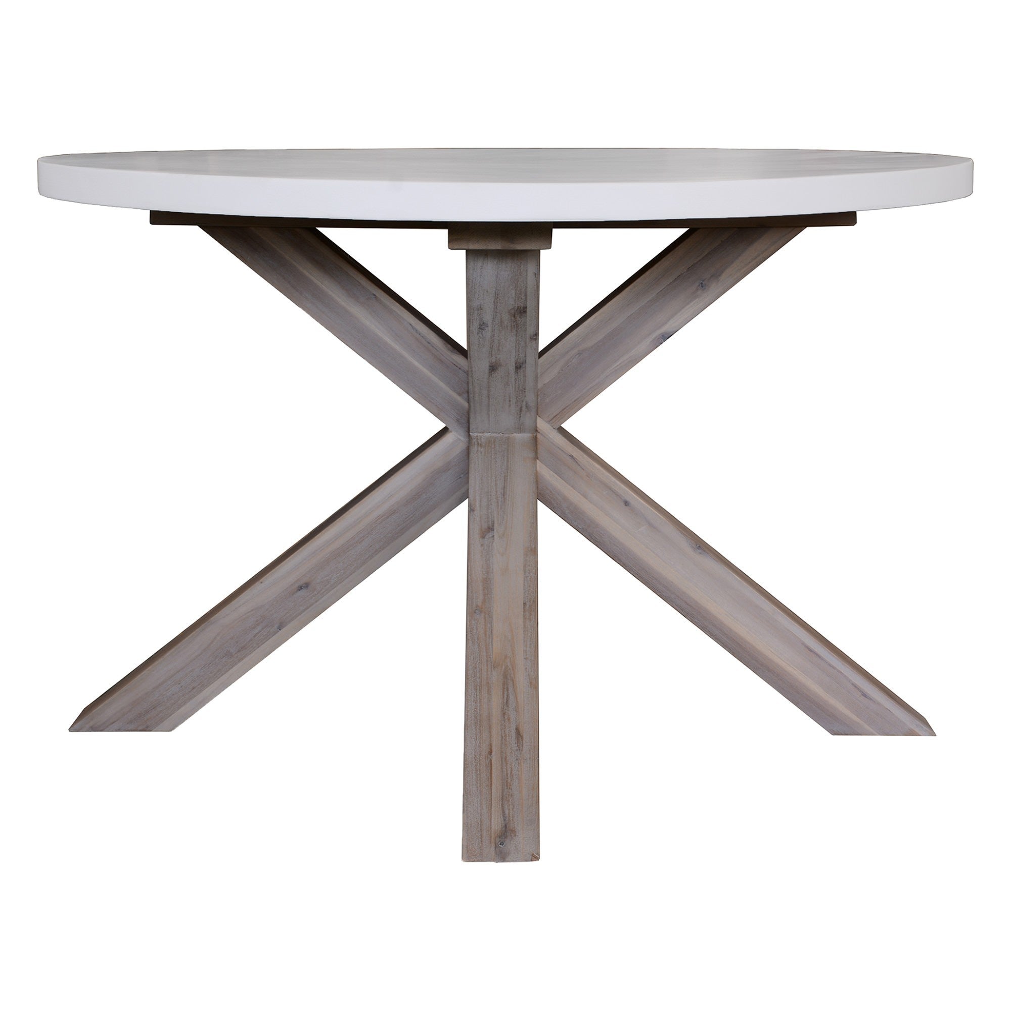 Napiruta Concrete & Acacia Timber Round 120cm Dining Table