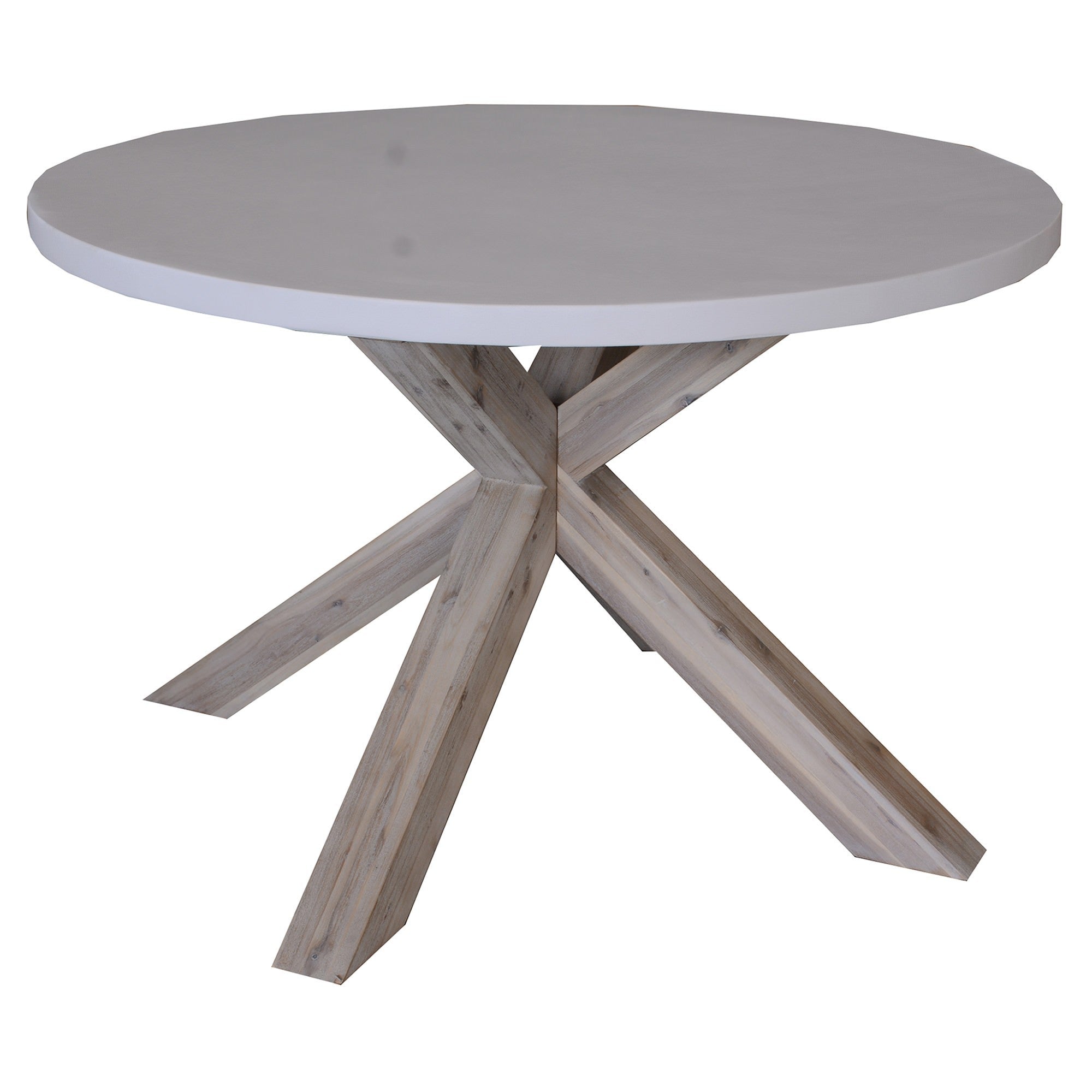 Napiruta Concrete & Acacia Timber Round 120cm Dining Table