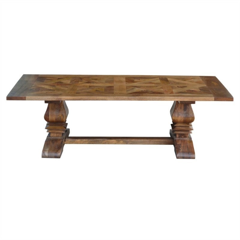 Lodura - Solid Mango Wood Timber Parquetry Coffee Table - 140cm