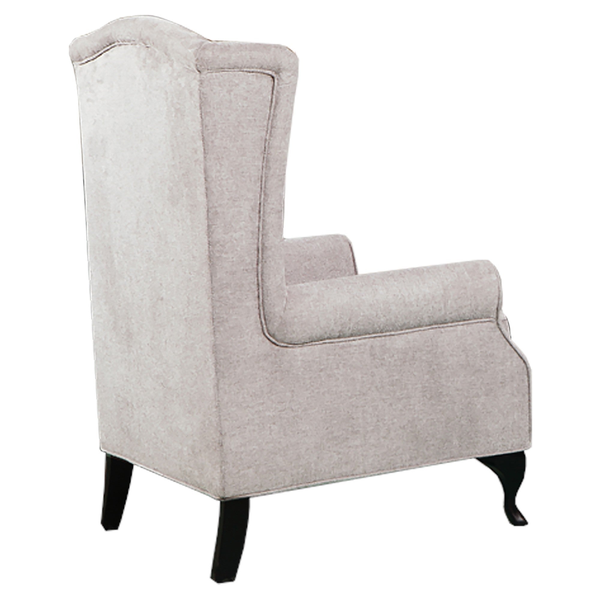 Degukoma Fabric Chesterfield Wing Back Armchair - Beige