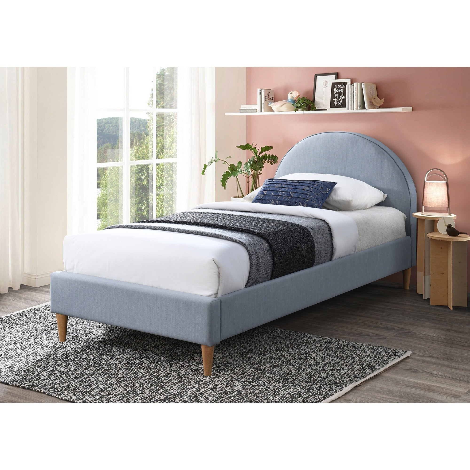 Facatala Fabric Bed - King Single - Denim Blue