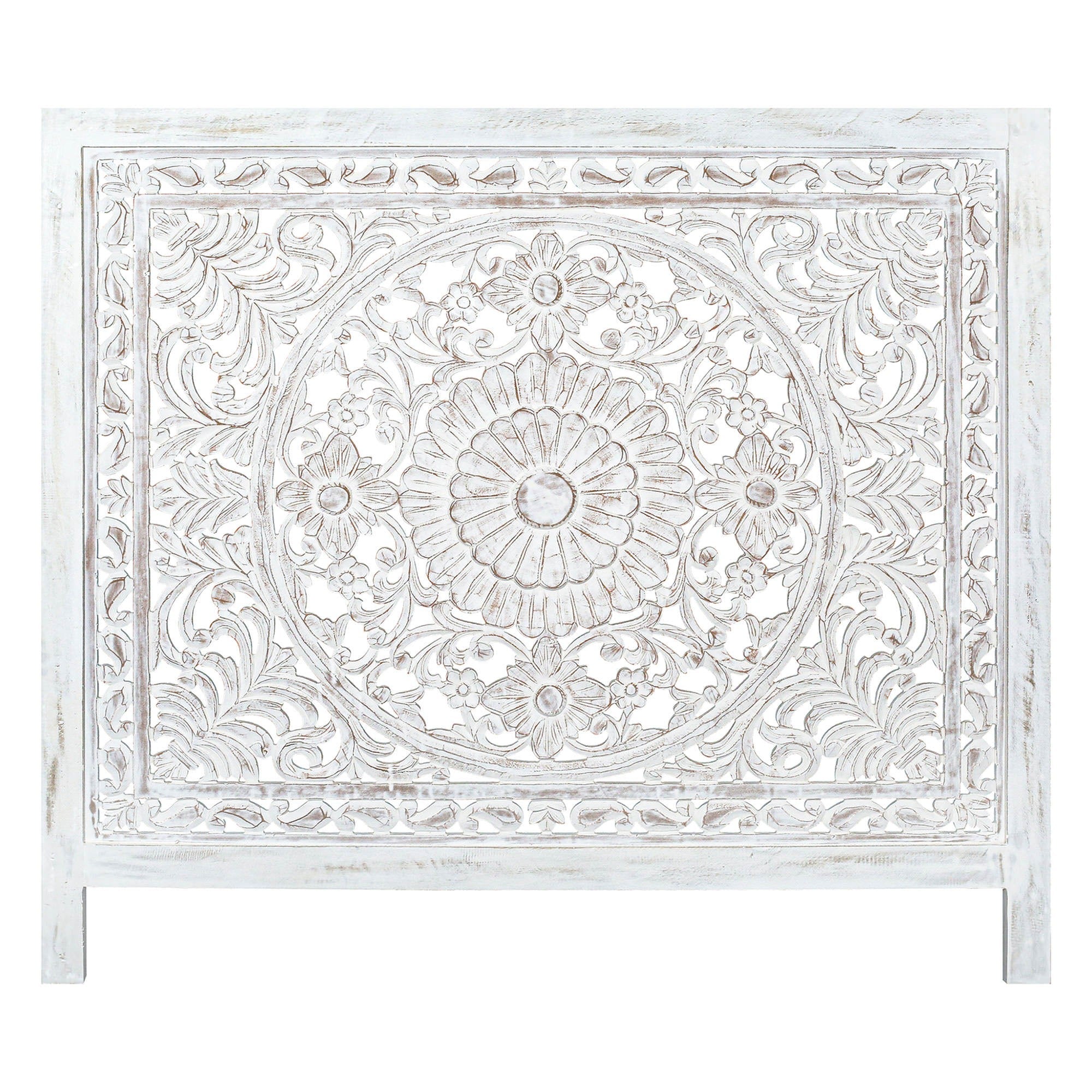 Ceforiva Handcrafted Mango Wood Bed Headhoard - Queen