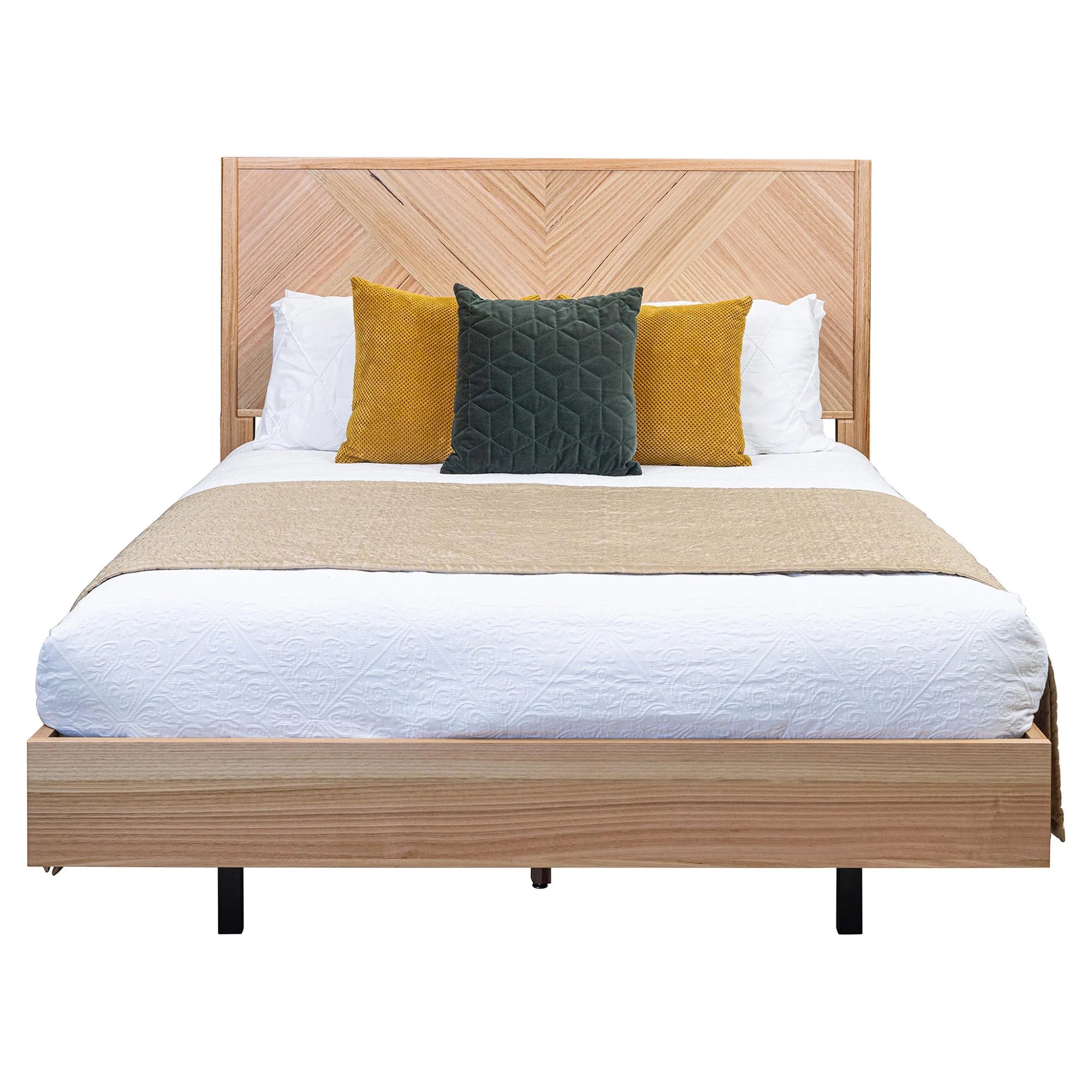 Perisher Queen Bed - Natural