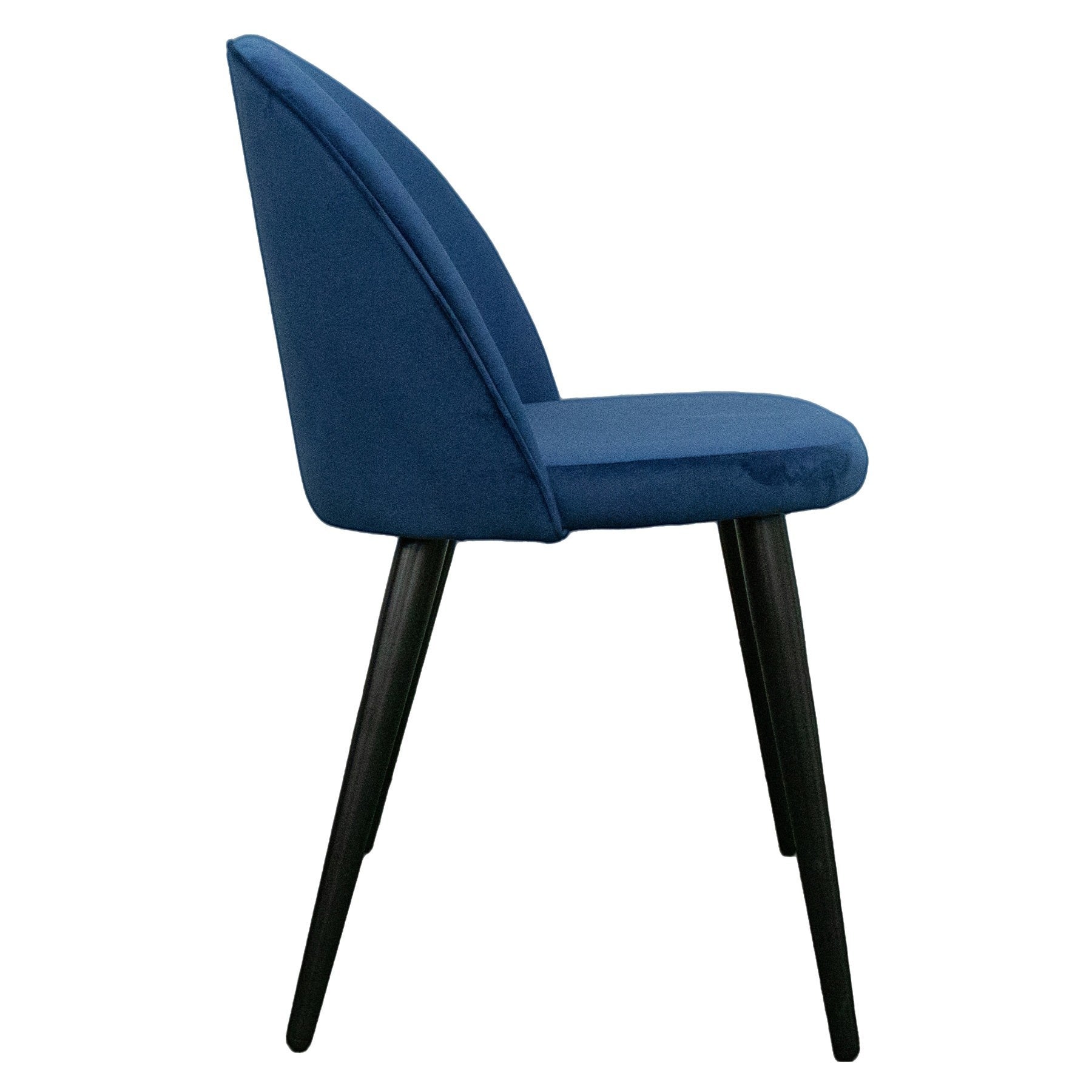 Kidetina Velvet Fabric Dining Chair - Navy