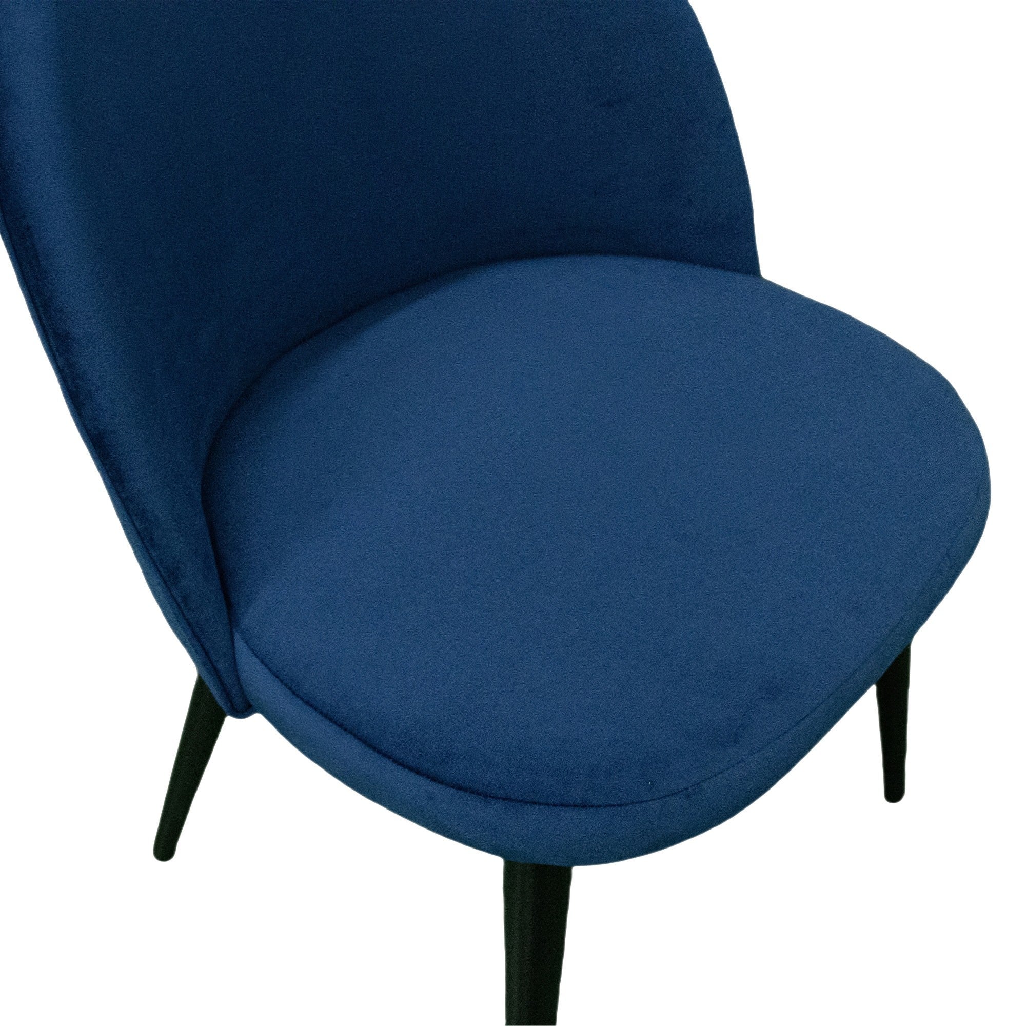 Kidetina Velvet Fabric Dining Chair - Navy