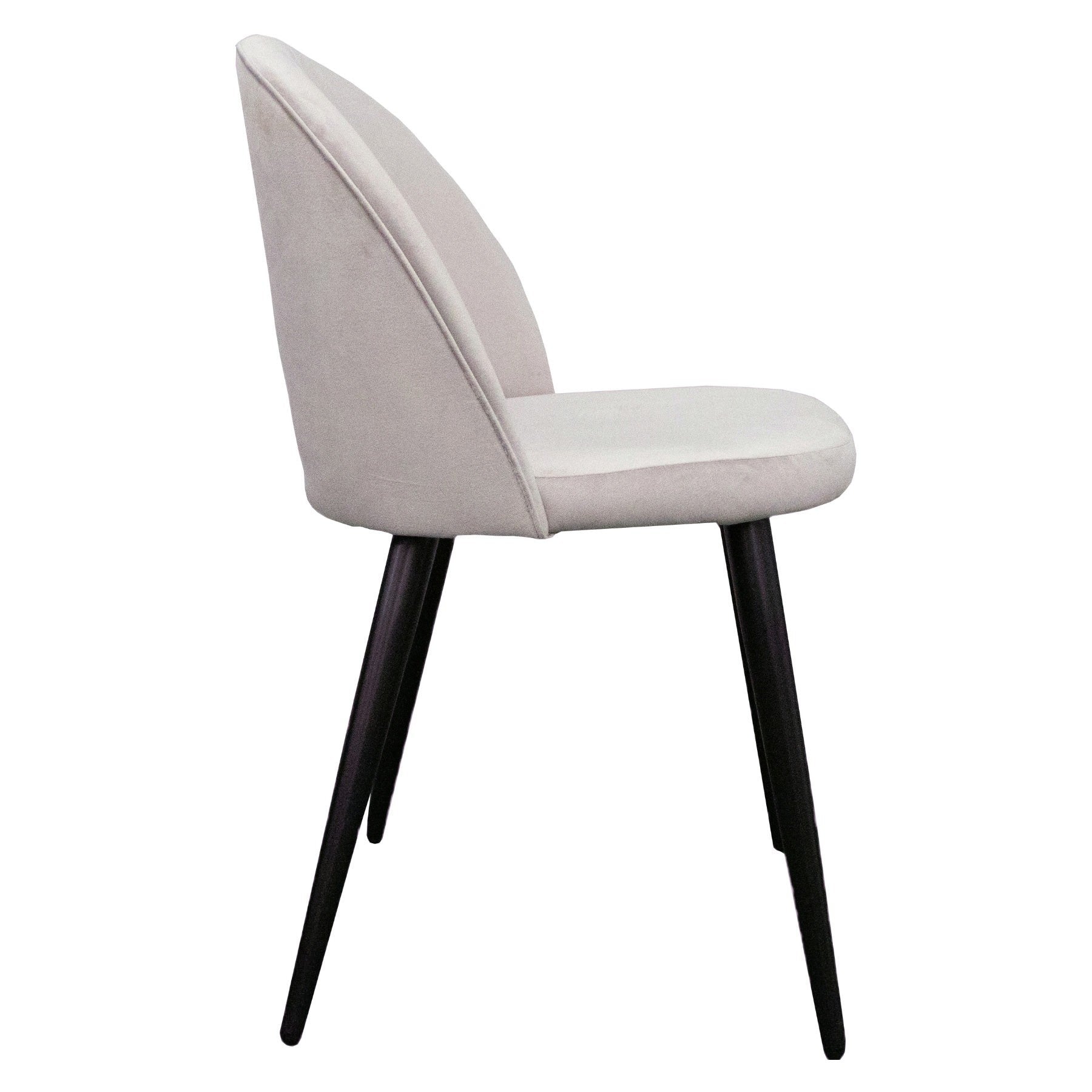 Kidetina Velvet Fabric Dining Chair - Oatmeal