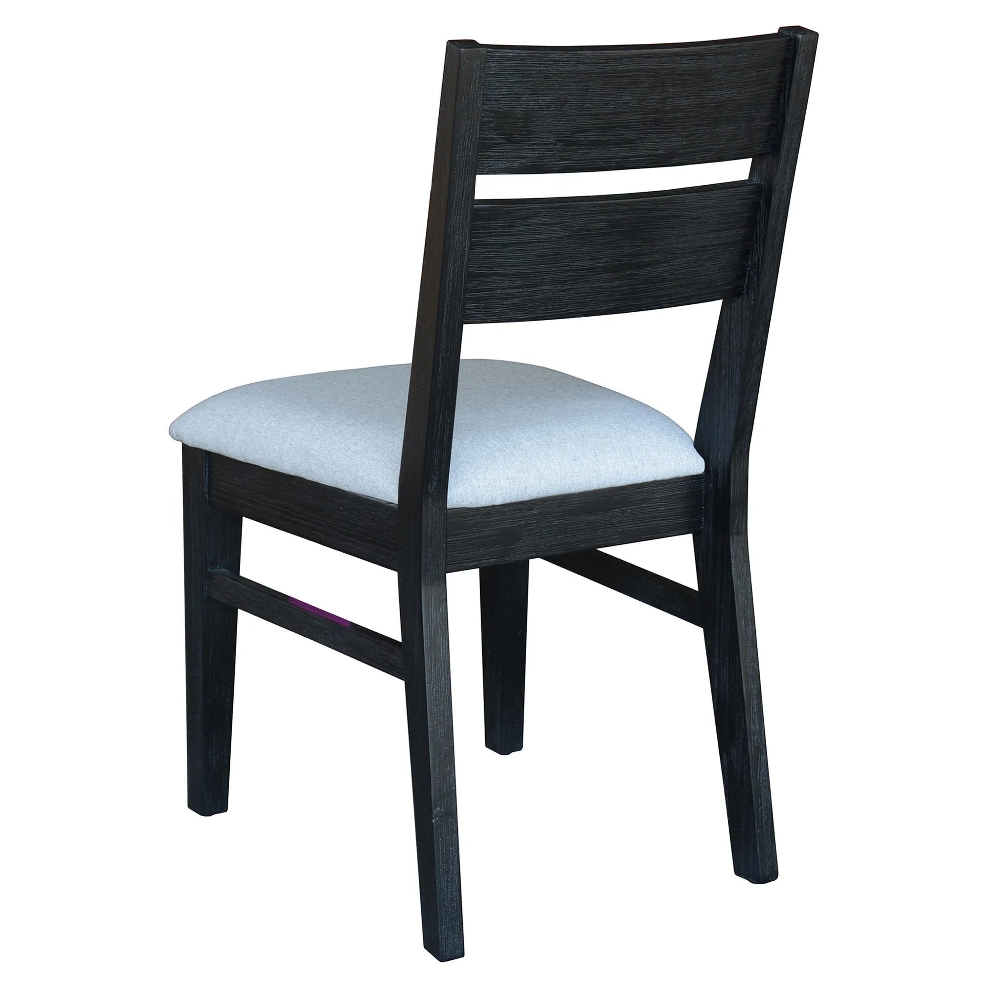 Ella Fabric Seat Dining Chair - Brushed Black