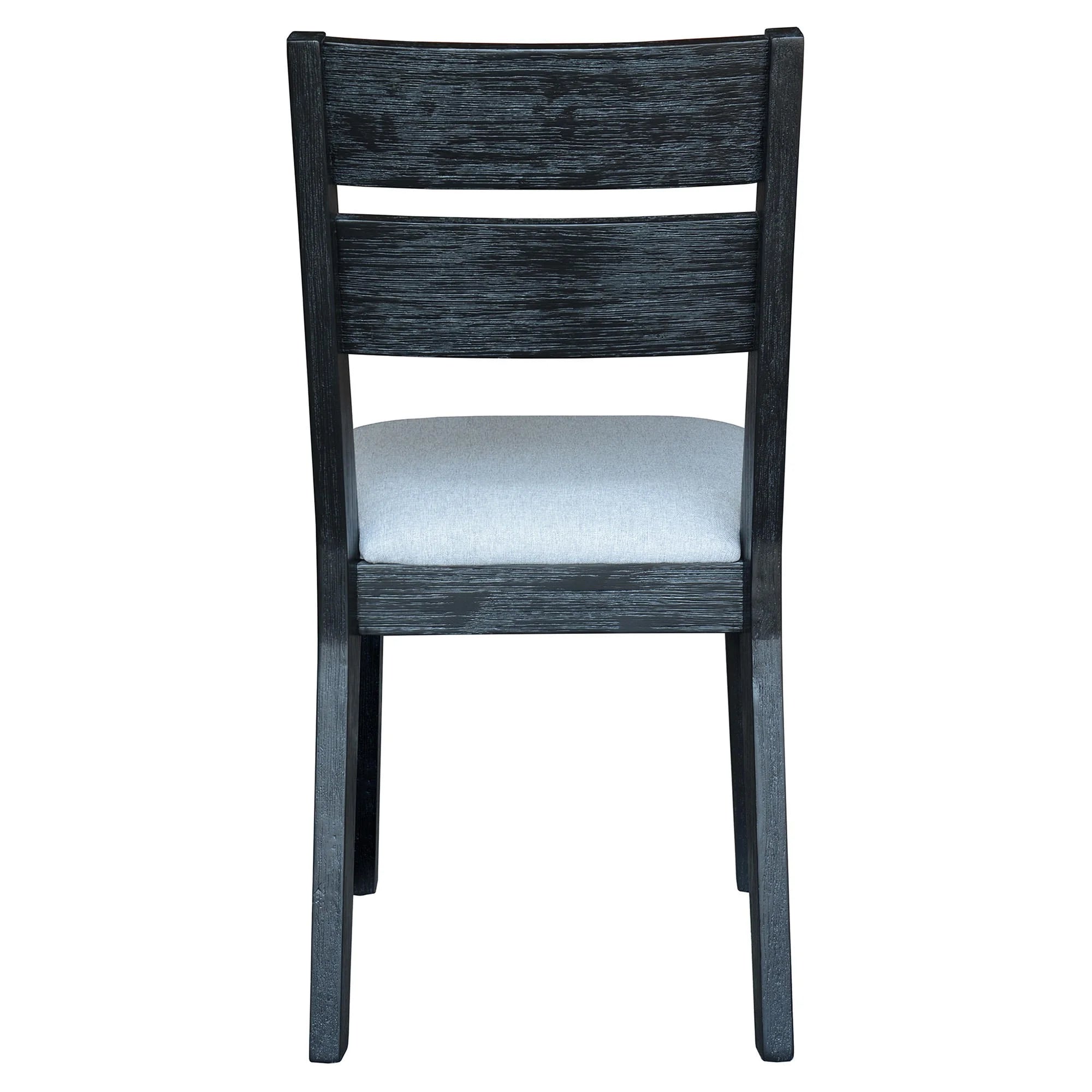 Ella Fabric Seat Dining Chair - Brushed Black