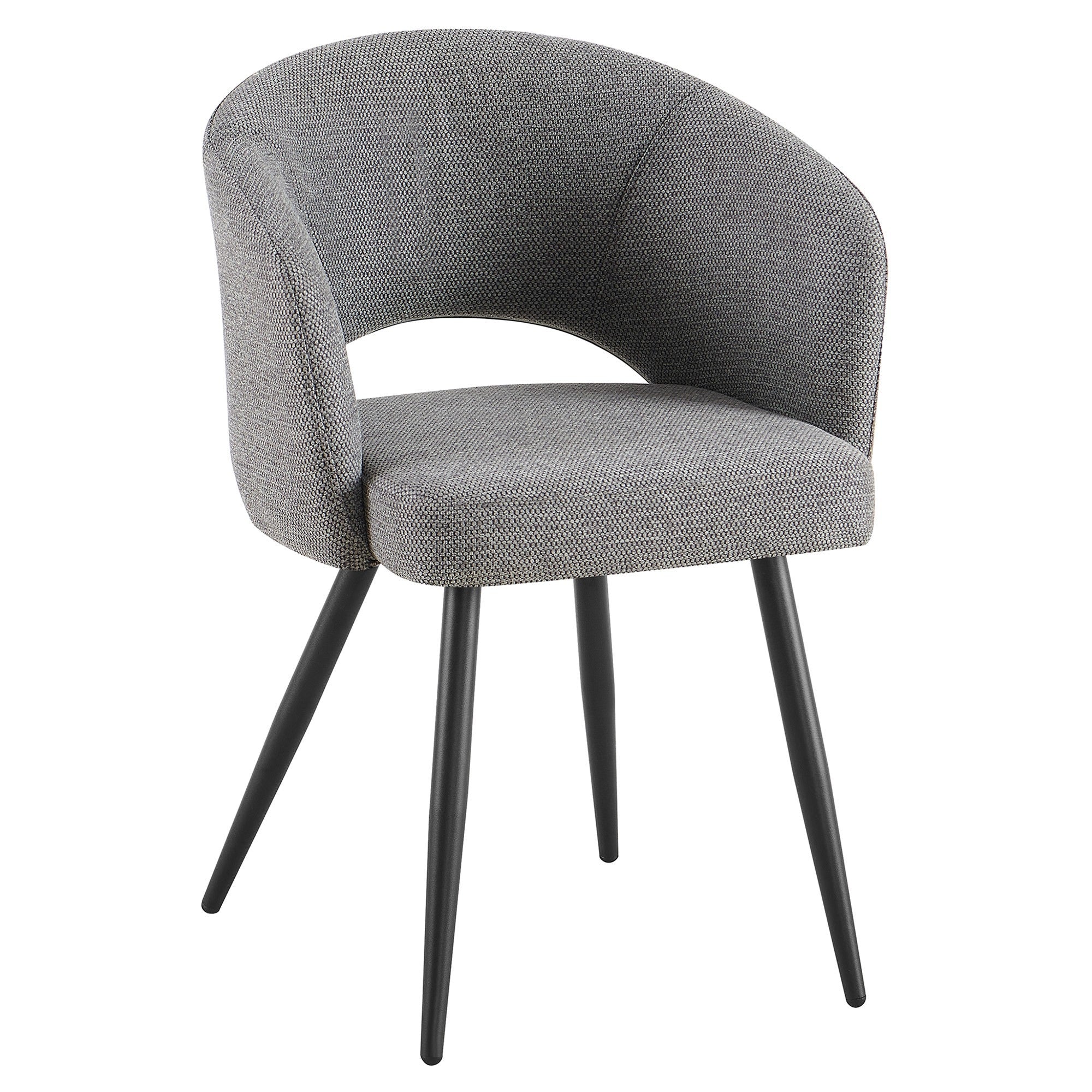 Mitira Fabric Carver Dining Chair - Dark Grey