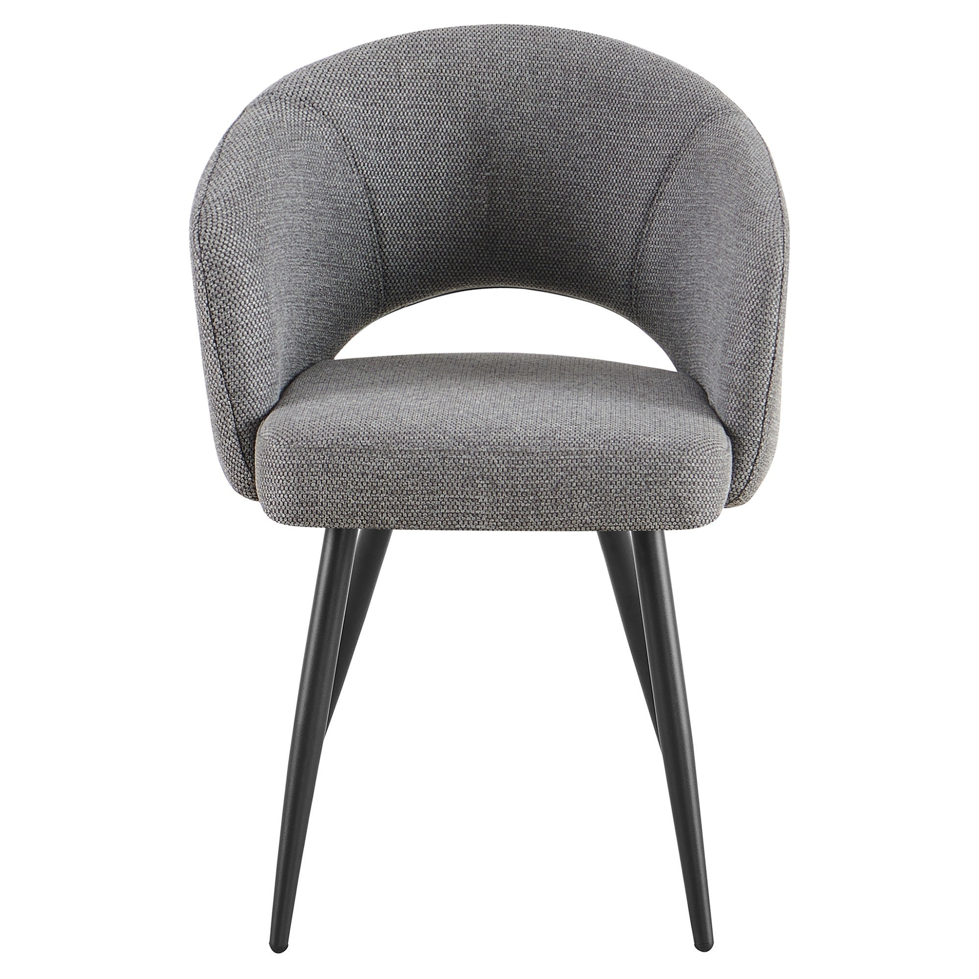 Mitira Fabric Carver Dining Chair - Dark Grey